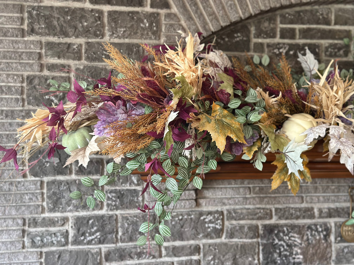 Fall Colors and Gourds Arrangement
