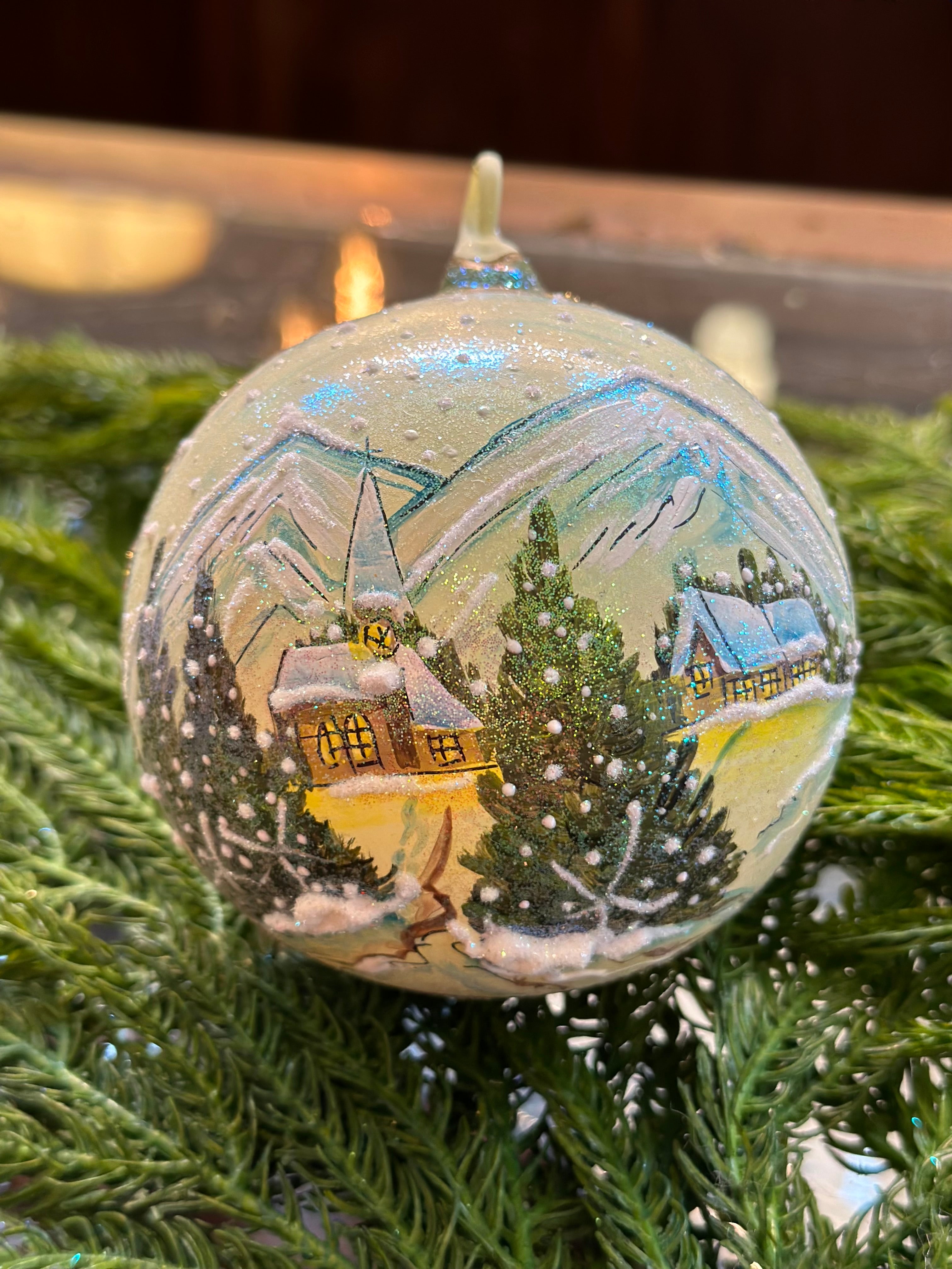 Hand-Painted Village Ornament (MULTIPLE OPTIONS)
