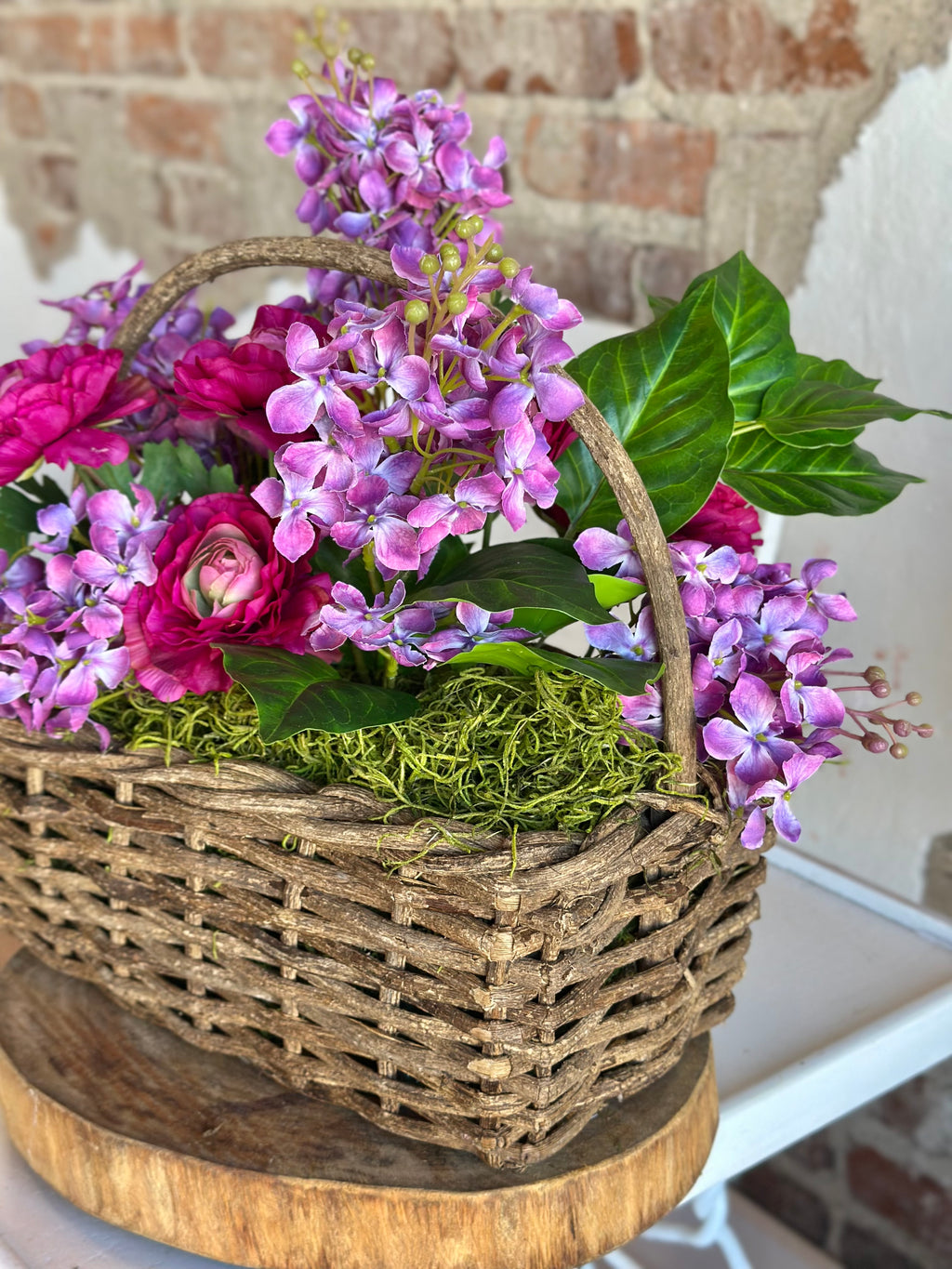 Lilac Ranunculus Basket