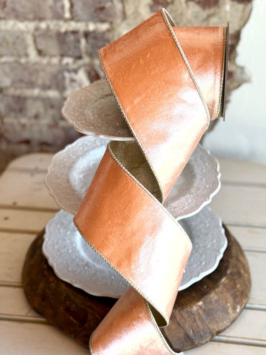 4" Coral Satin Velvet - Sold by the yard
