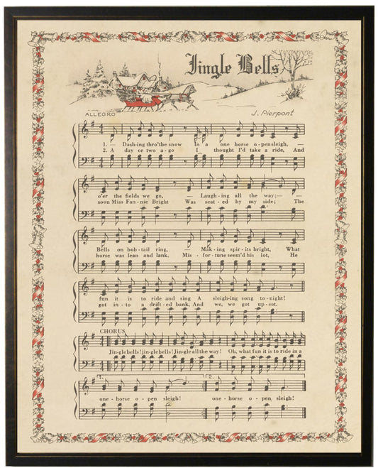 Jingle Bells Hymn Artwork 12 x 16