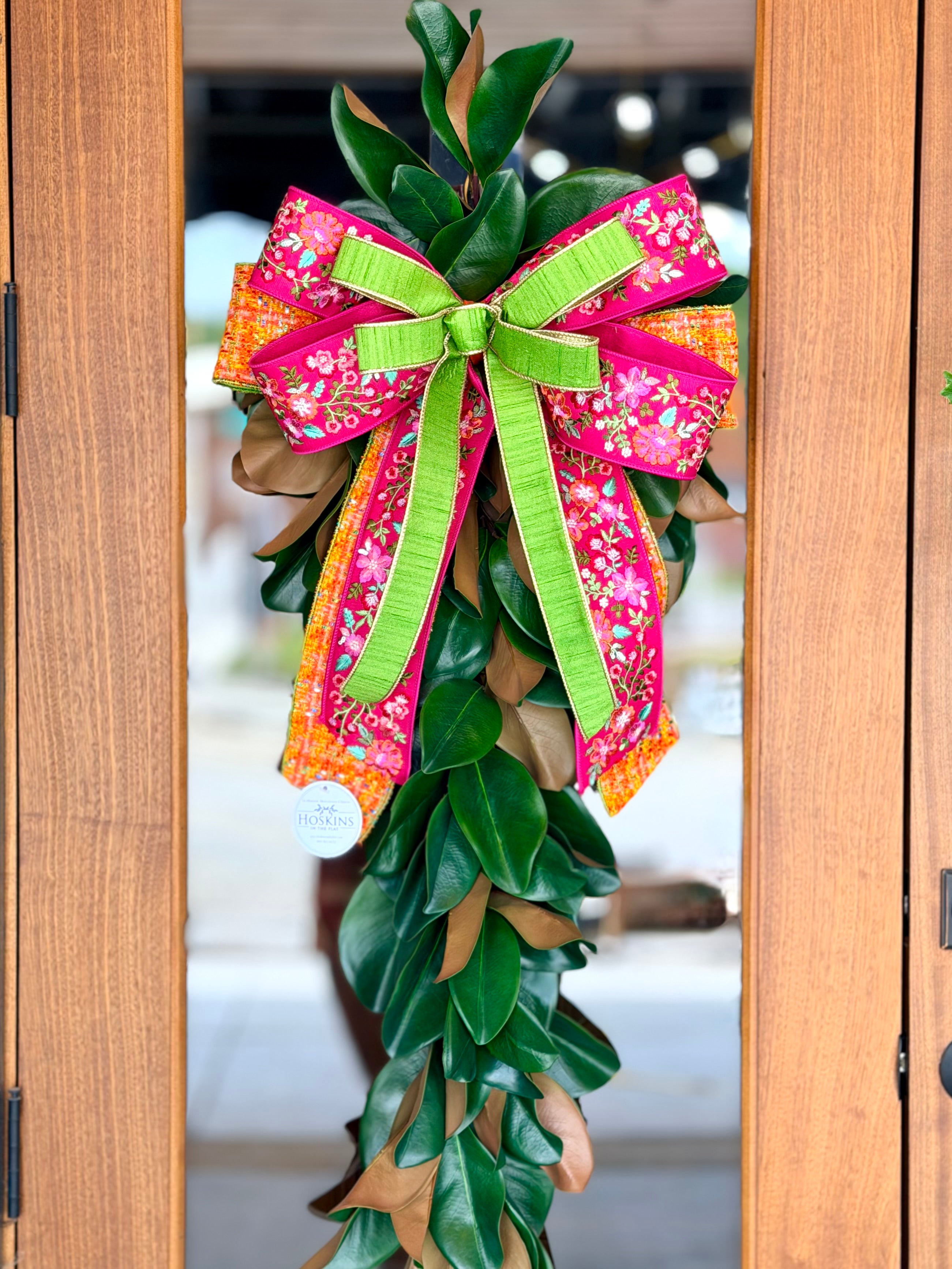 Bright Floral Gardens Magnolia Swag