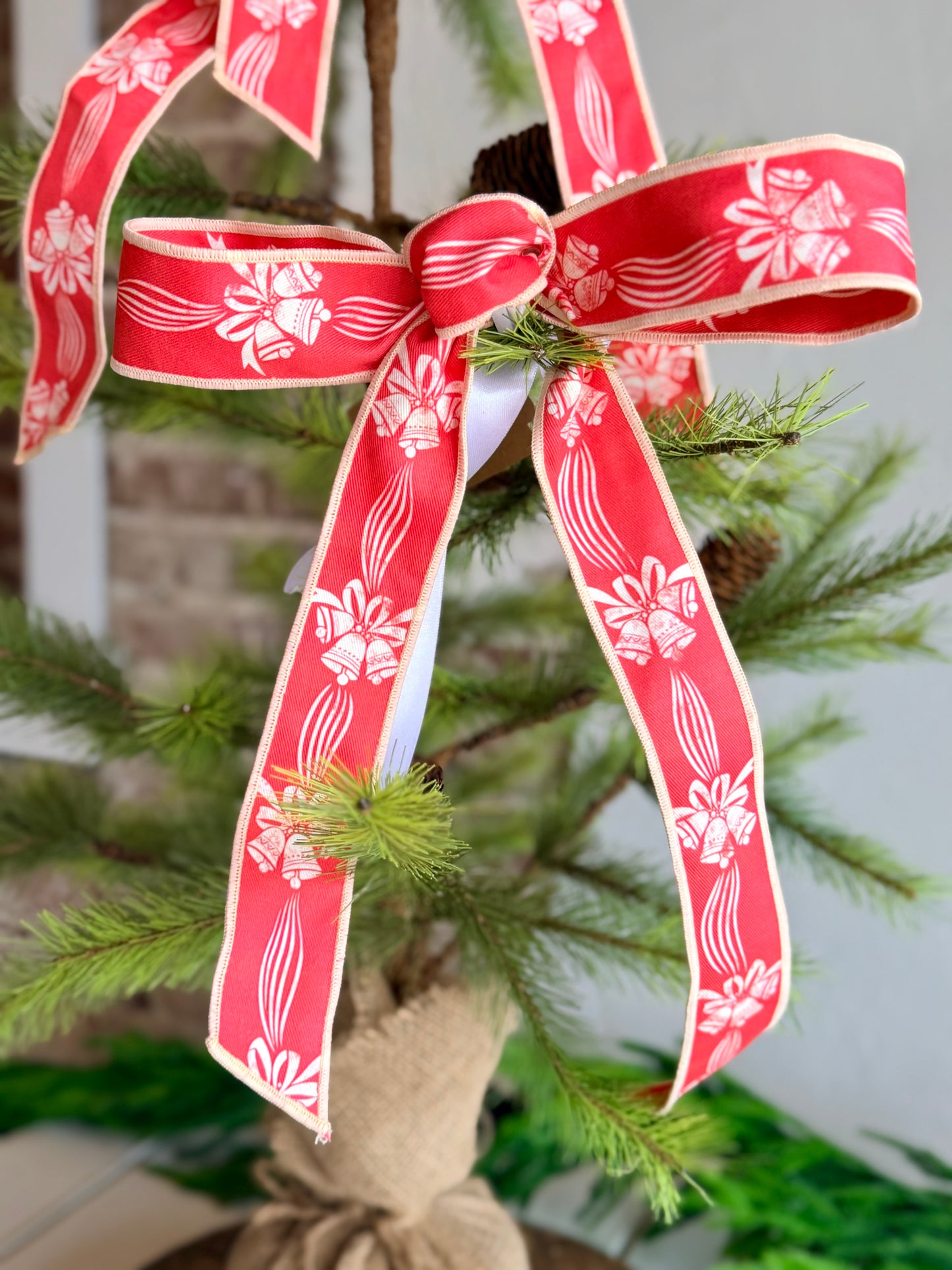 Vintage Red Bell Bow ~ Small