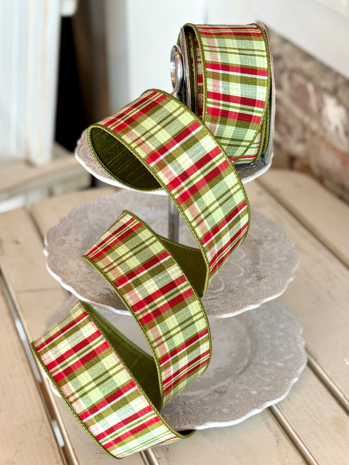 2.5" CHRISTMAS PLAID -SOLD BY THE YARD