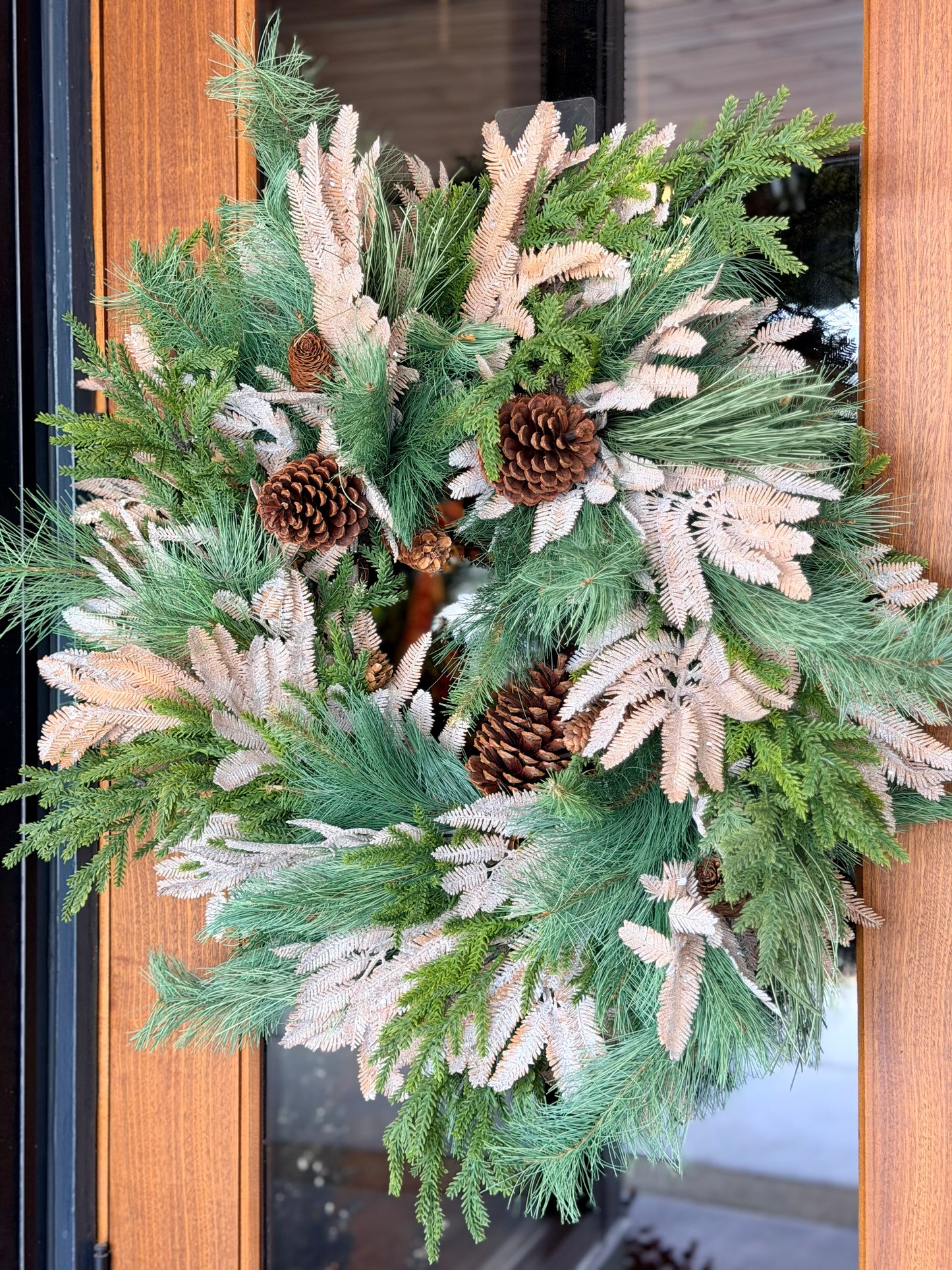 Champagne & Pinecones Wreath