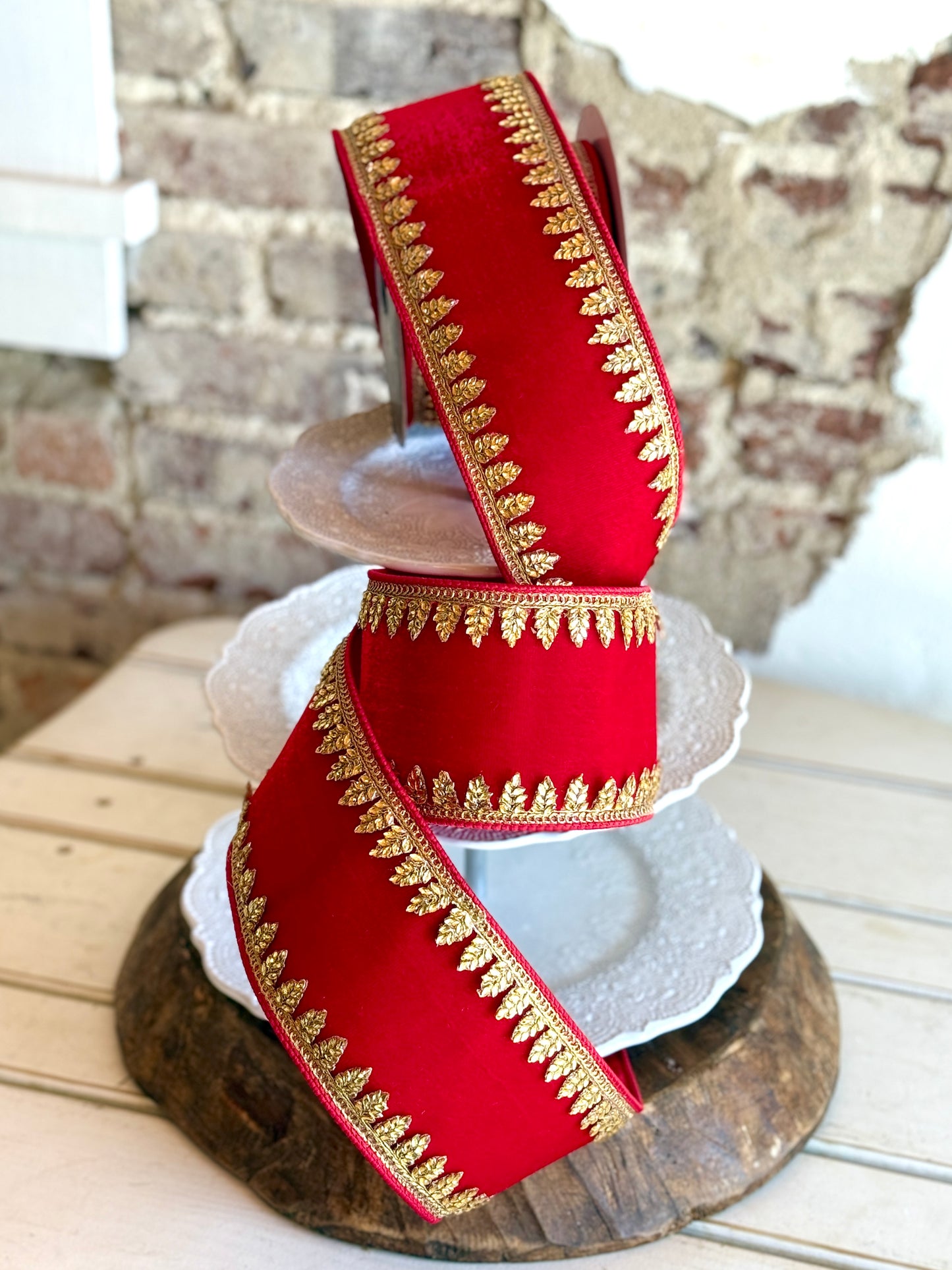 4” Red Pinyon Jewel Ribbon