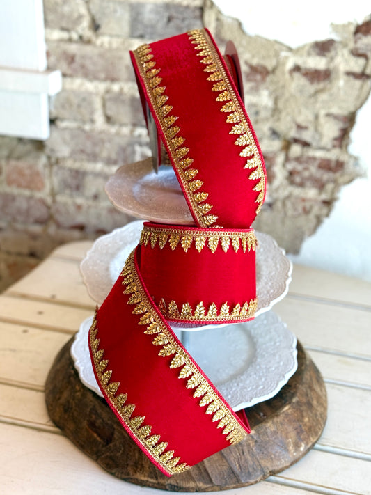 4” Red Pinyon Jewel Ribbon