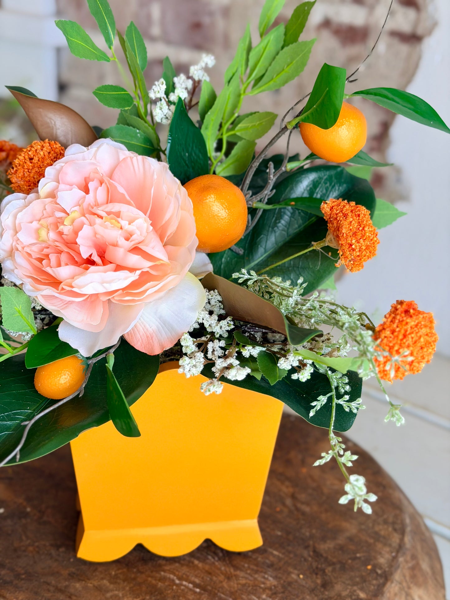 Orange and Peony Arrangement ~ Medium