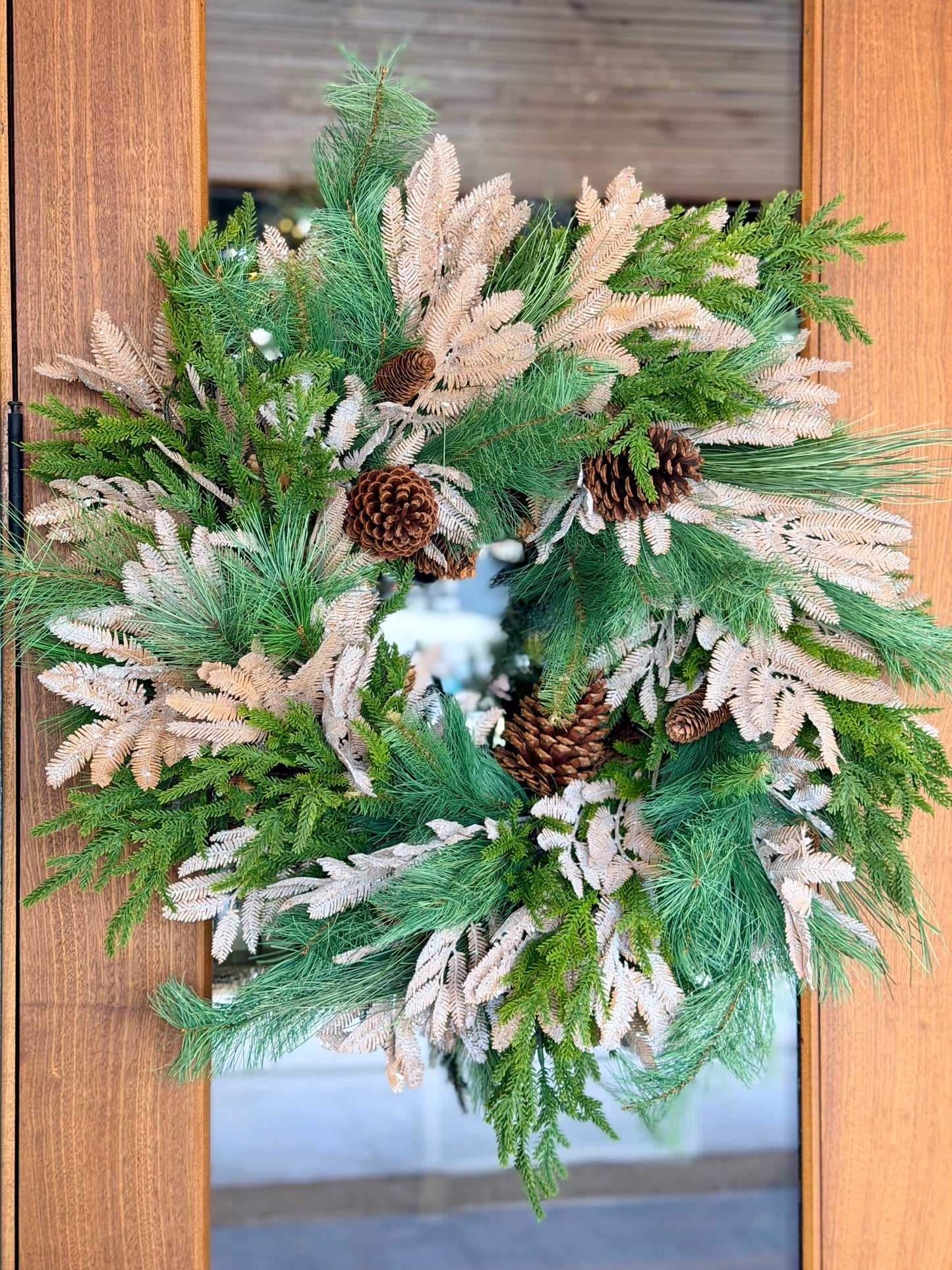 Champagne & Pinecones Wreath