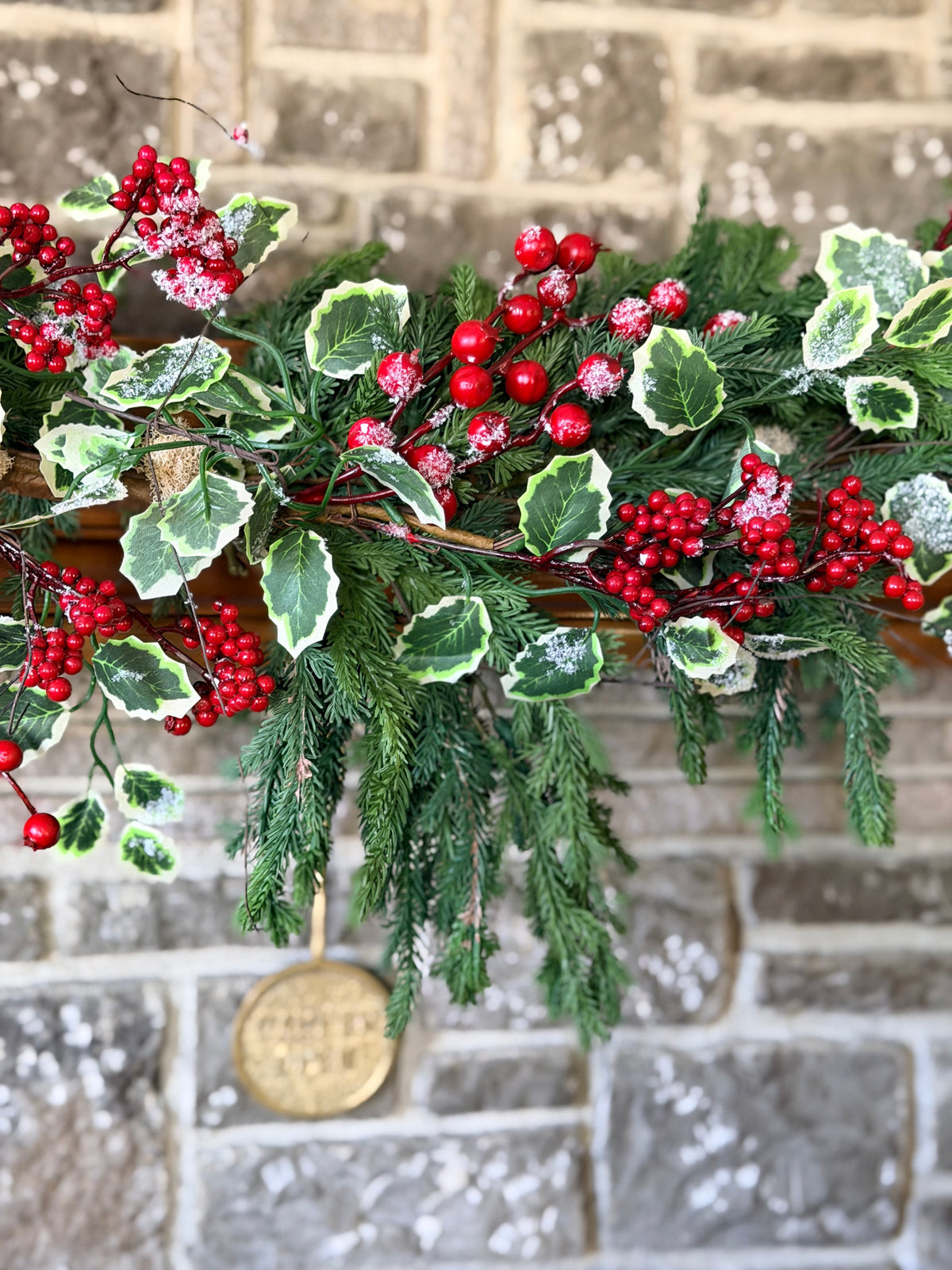 Holly Berry & Fir Garland