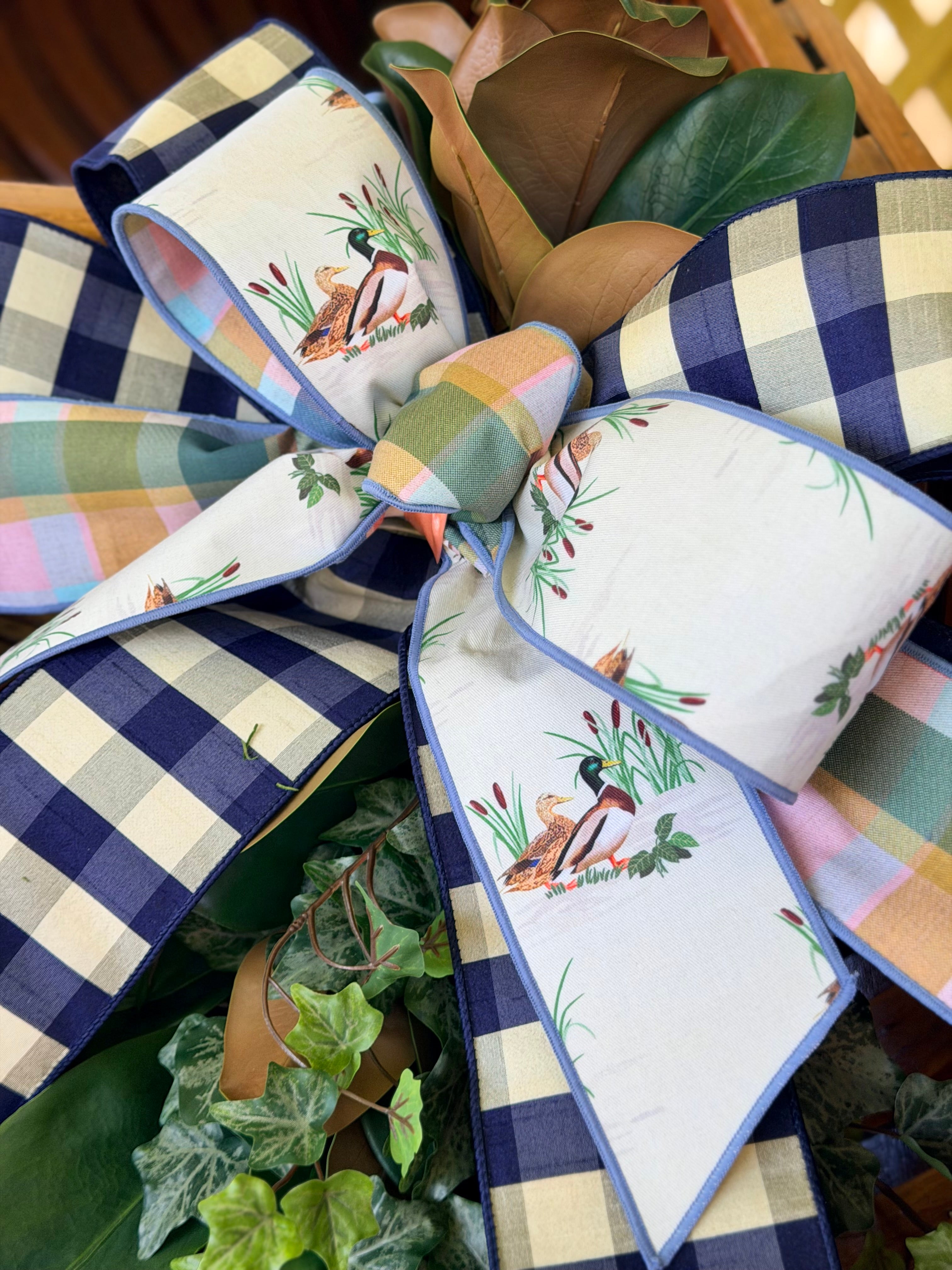Magnolia & Ivy Drop with Cattail Creek Bow