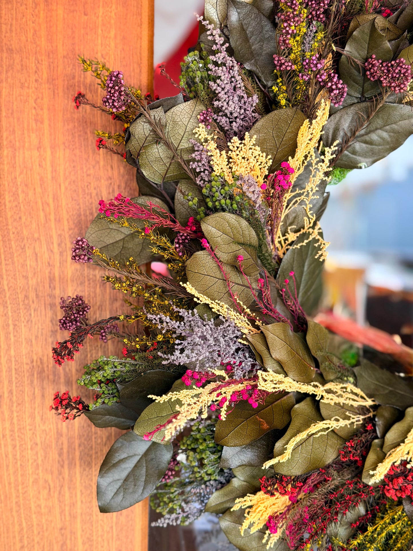 Preserved Fall Florals Wreath