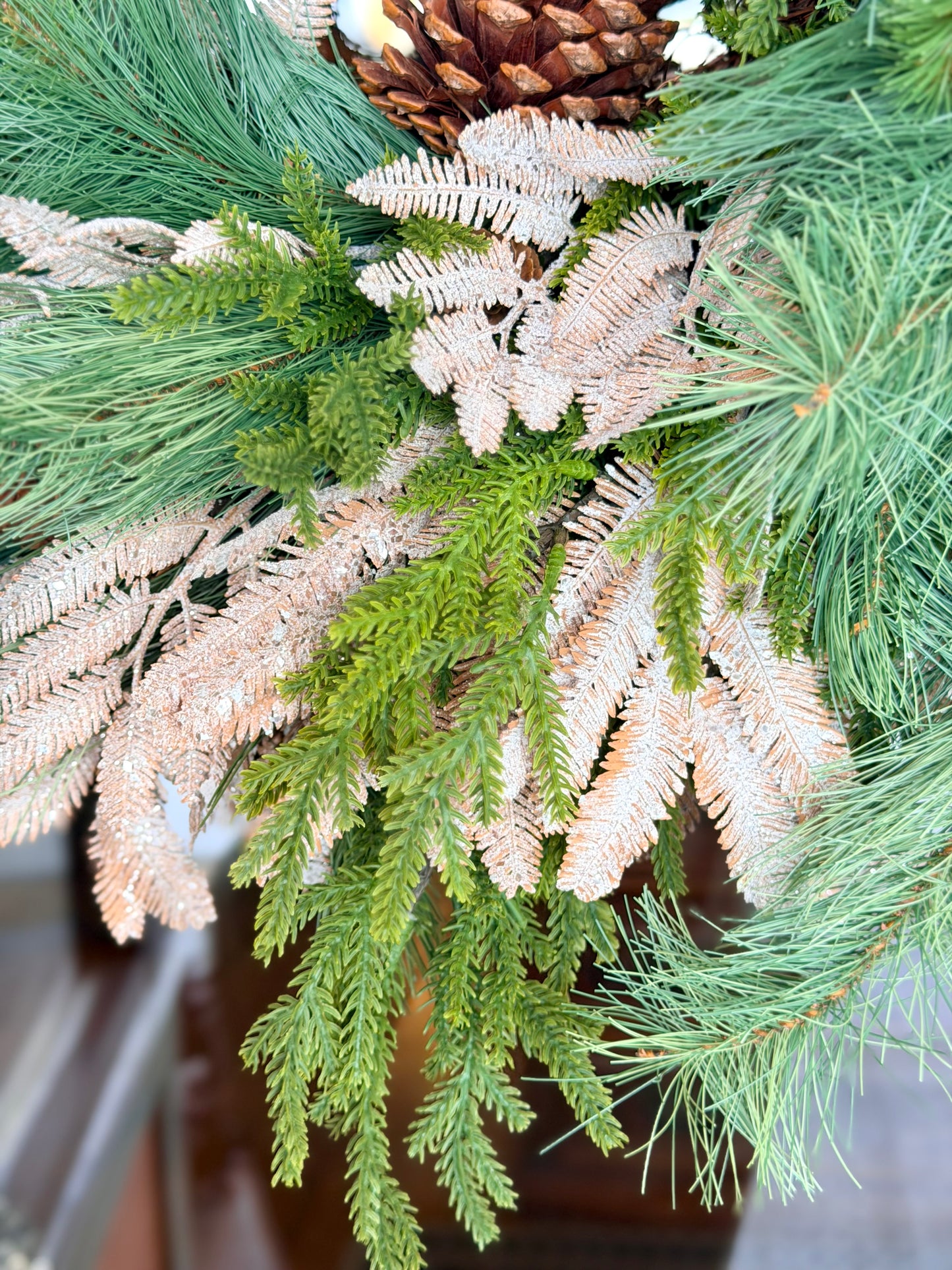 Champagne & Pinecones Wreath