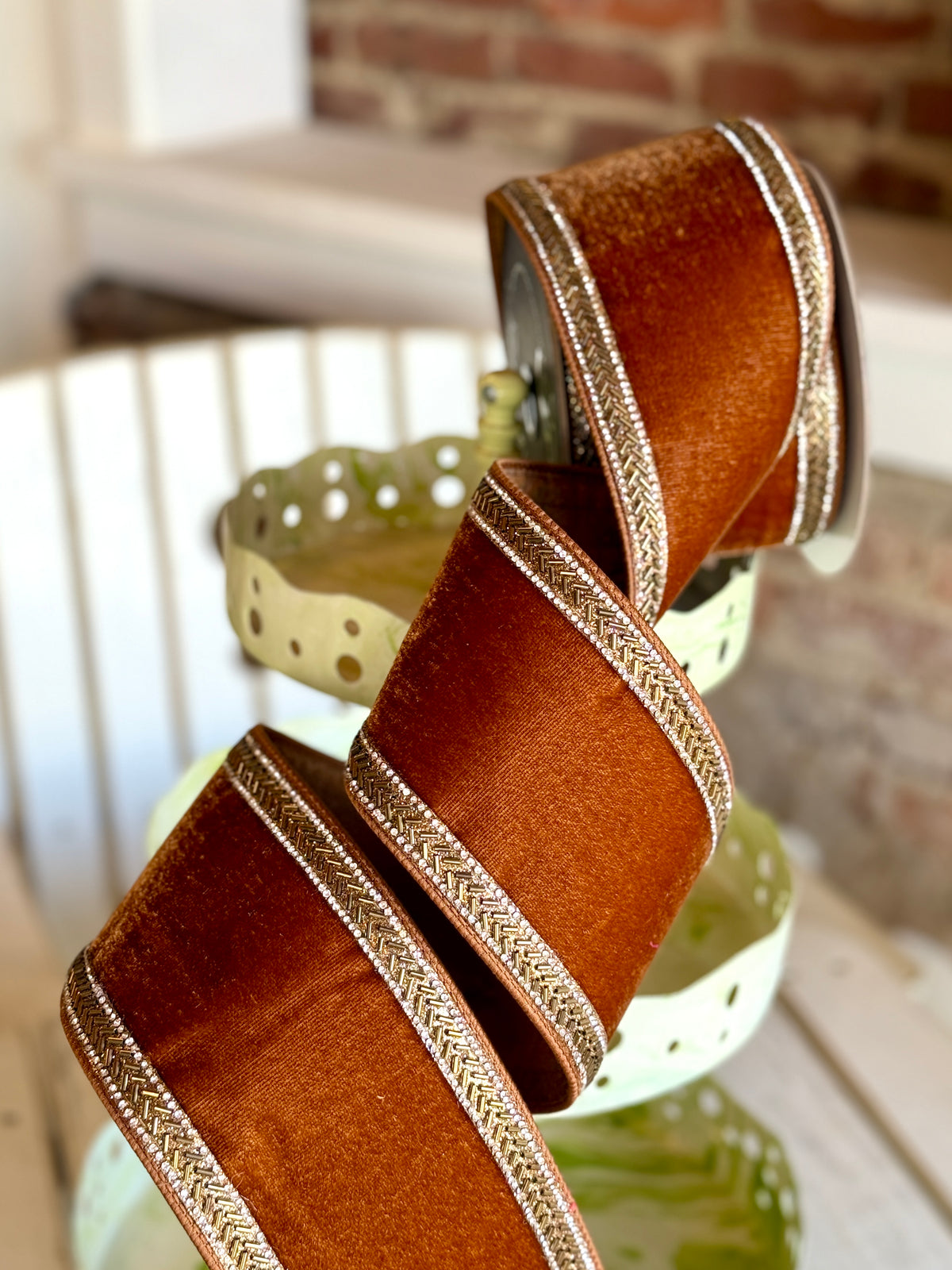 4” Baguettes Ribbon - Pecan, SOLD BY THE YARD