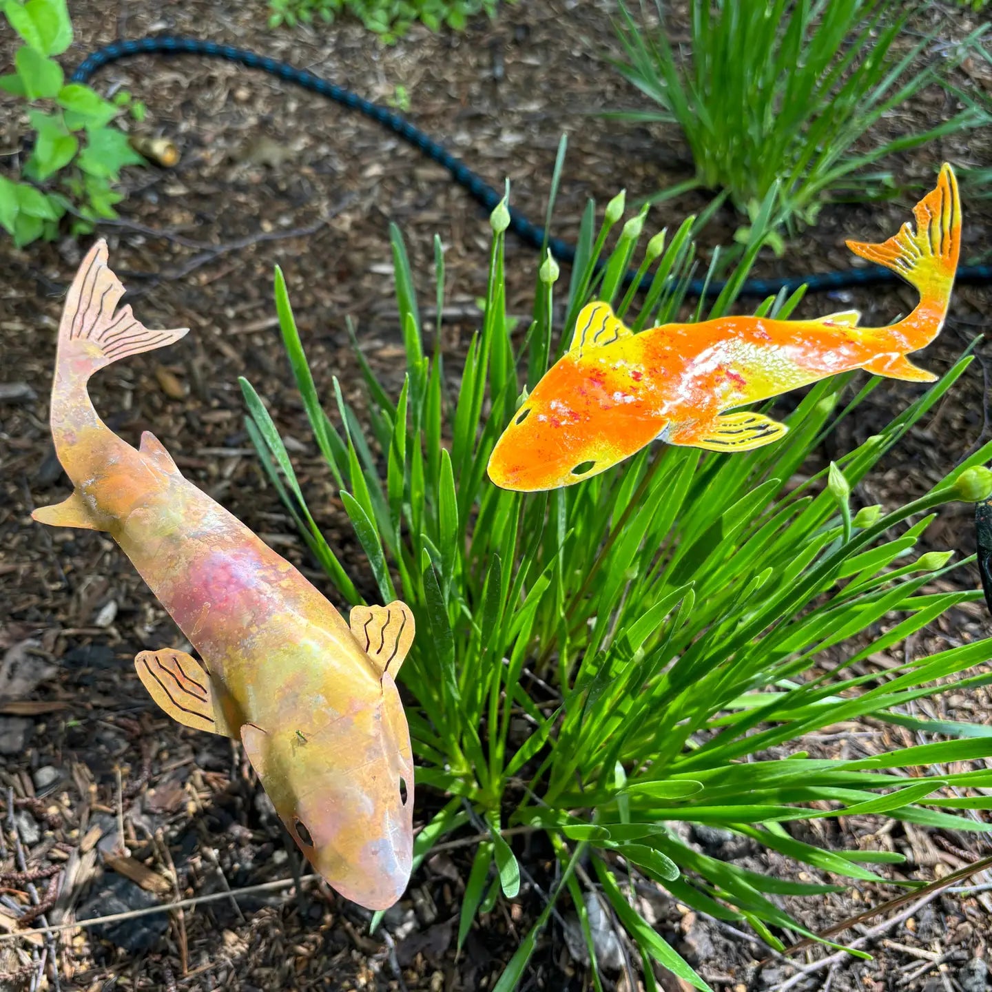 18" Natural Copper Koi Stake