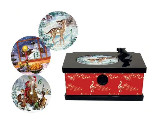 Mini-Gramophone Vintage Musical Christmas Advent Calendar