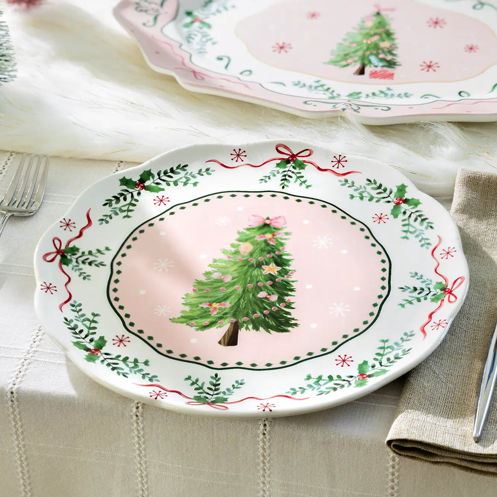 Christmas Tree Pink 10.5" Dinner Plate