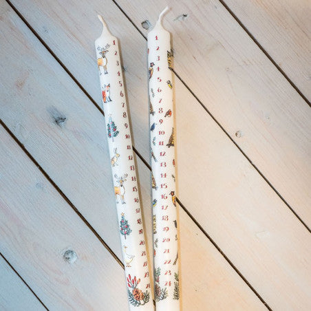 WINTER WILDLIFE ADVENT DINNER CANDLE