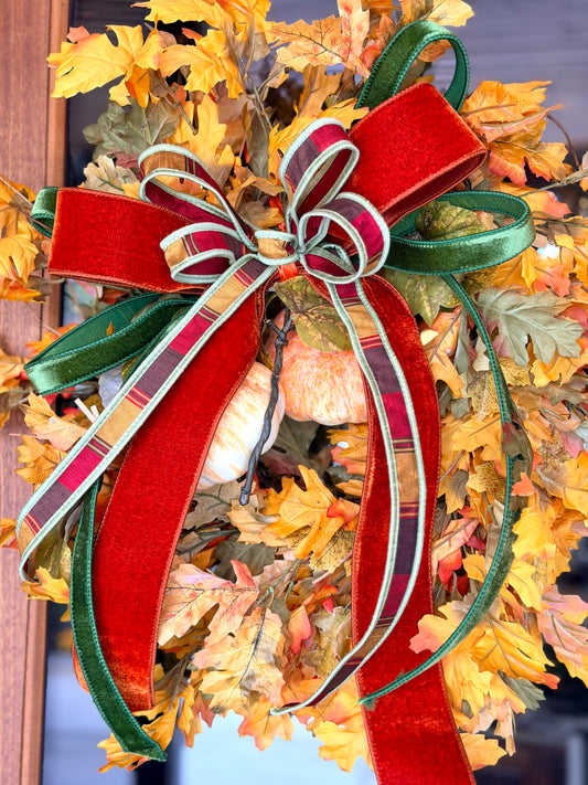 Harvest Wreath & Bow