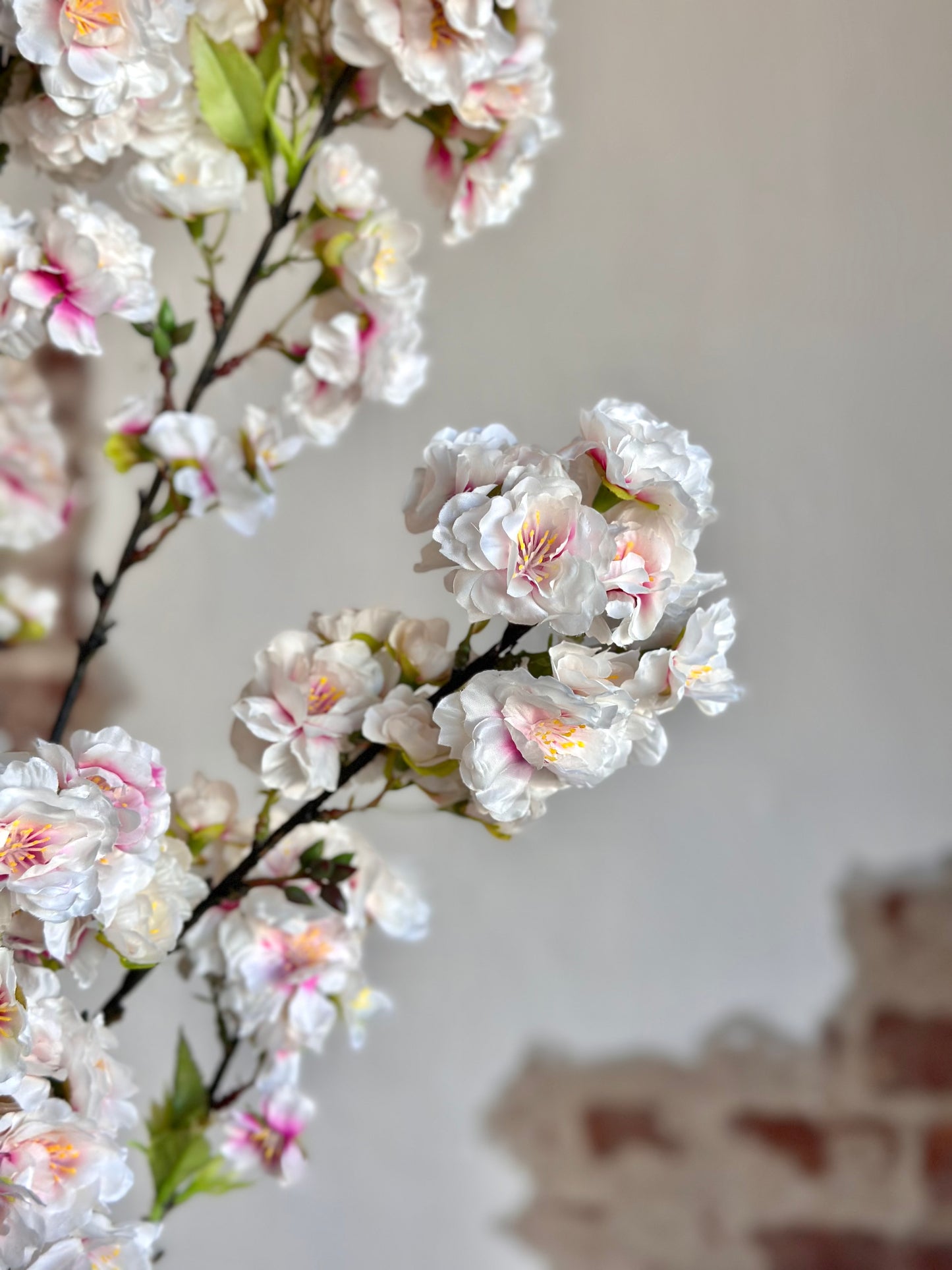 36” CHERRY BLOSSOM SPRAY-CREAM/CERISE