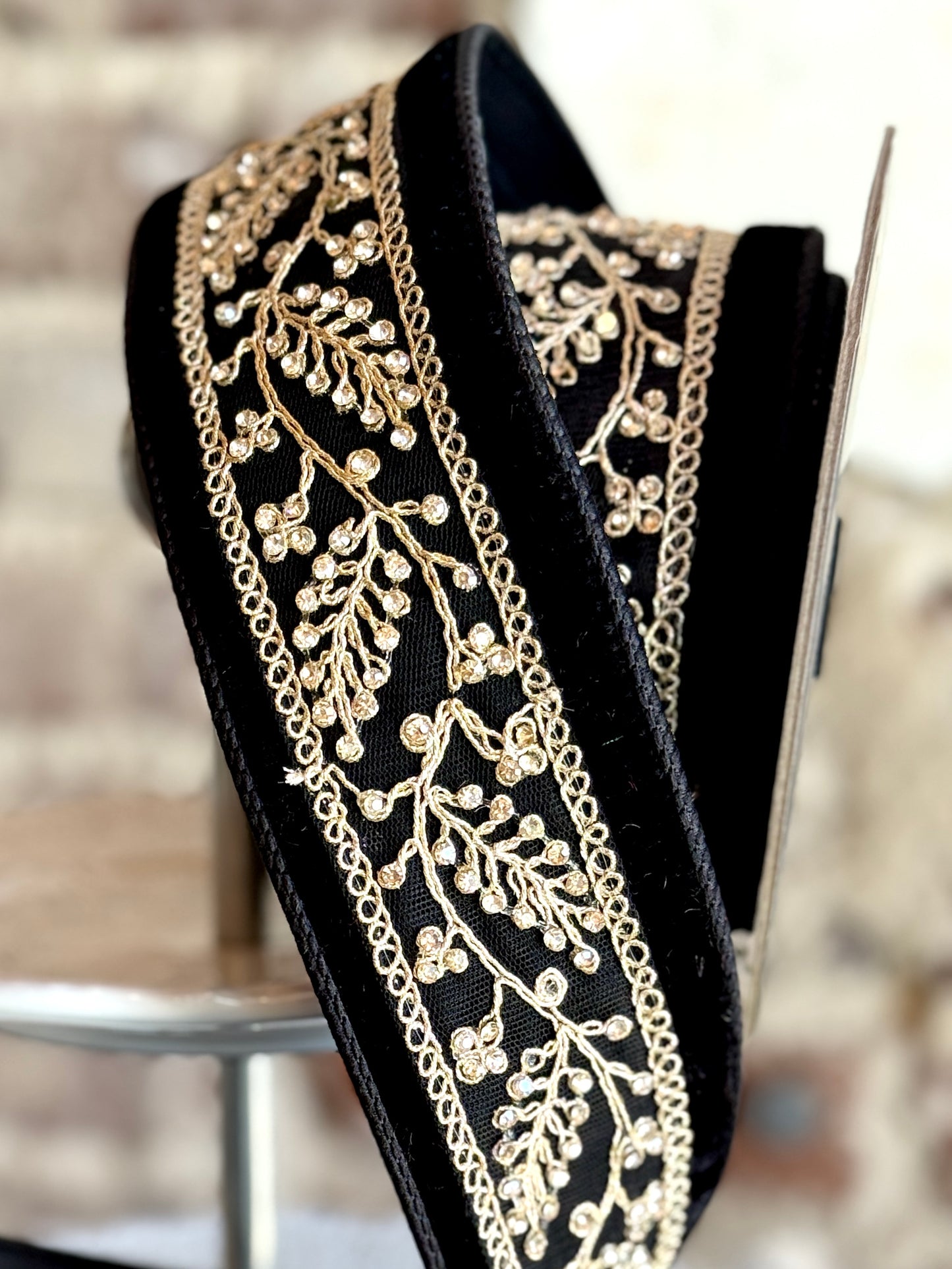 2.5” Black Odette Ribbon