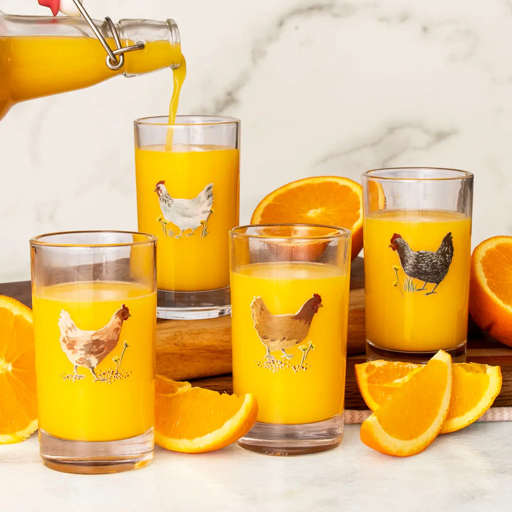 Chickens Mini Juice Glass Set