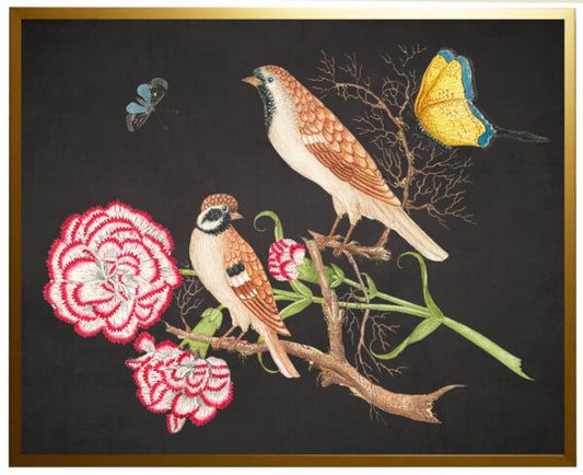 Vintage Artwork -Birds, Flowers and Insects 16 X 12 (975H)
