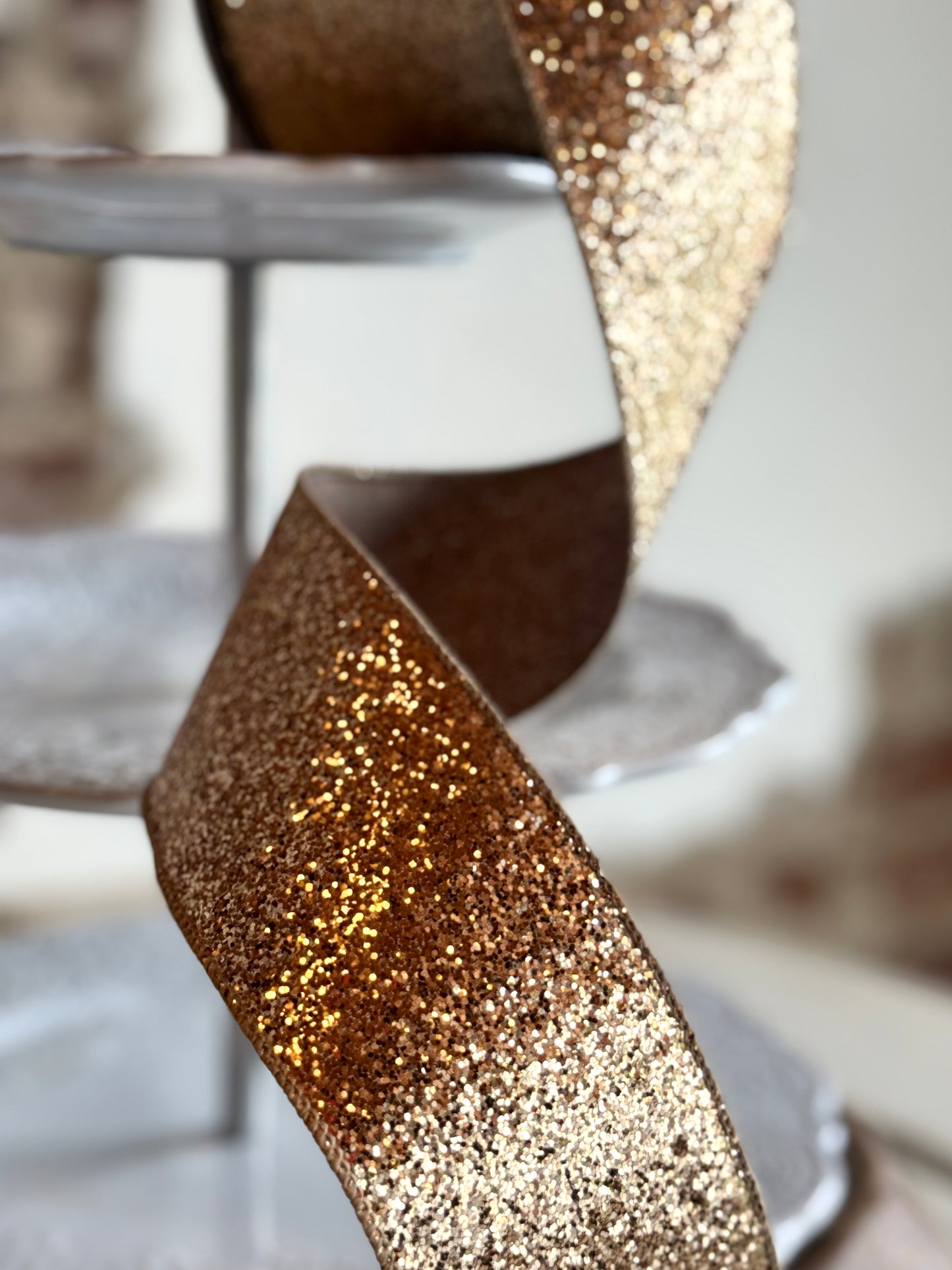 2.5" SHIMMER GLITTER WIRED RIBBON