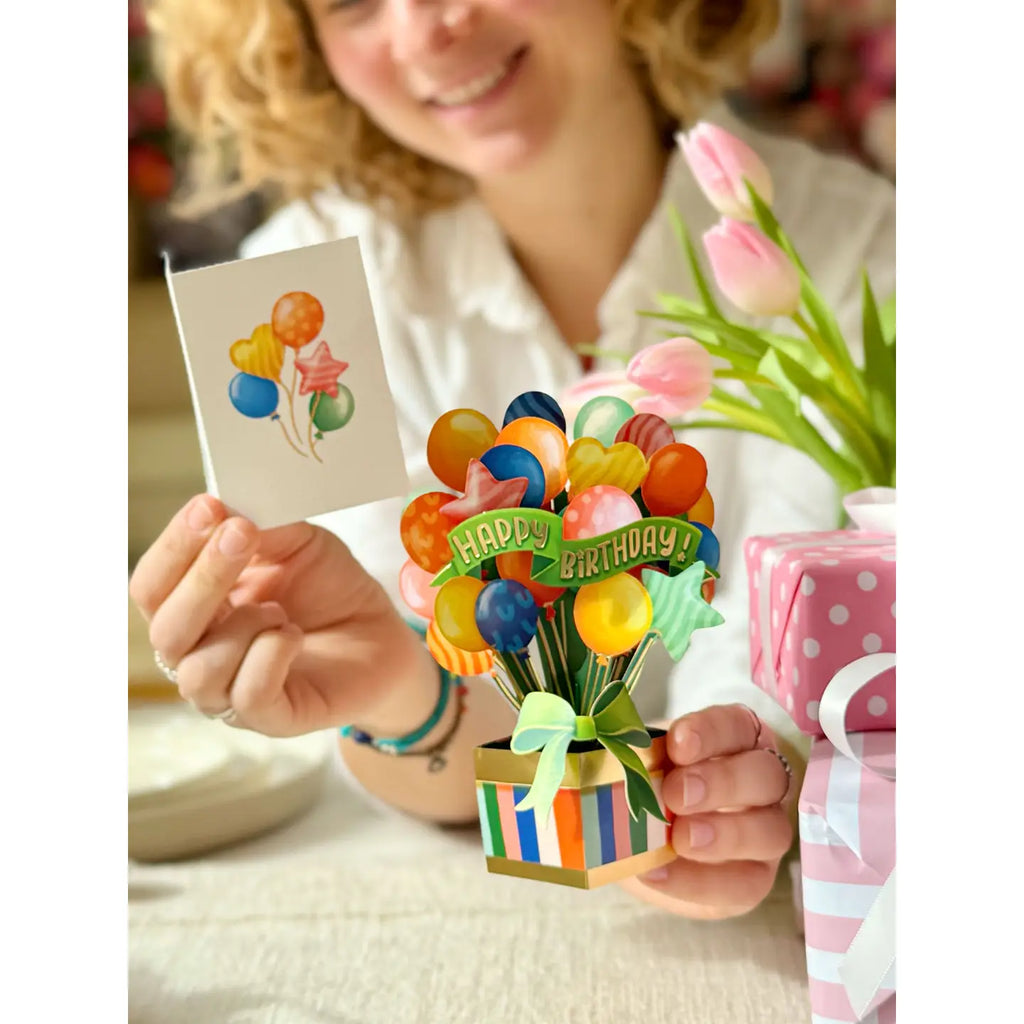 FreshCut Paper Pop-up Mini Greeting Card Birthday Balloons