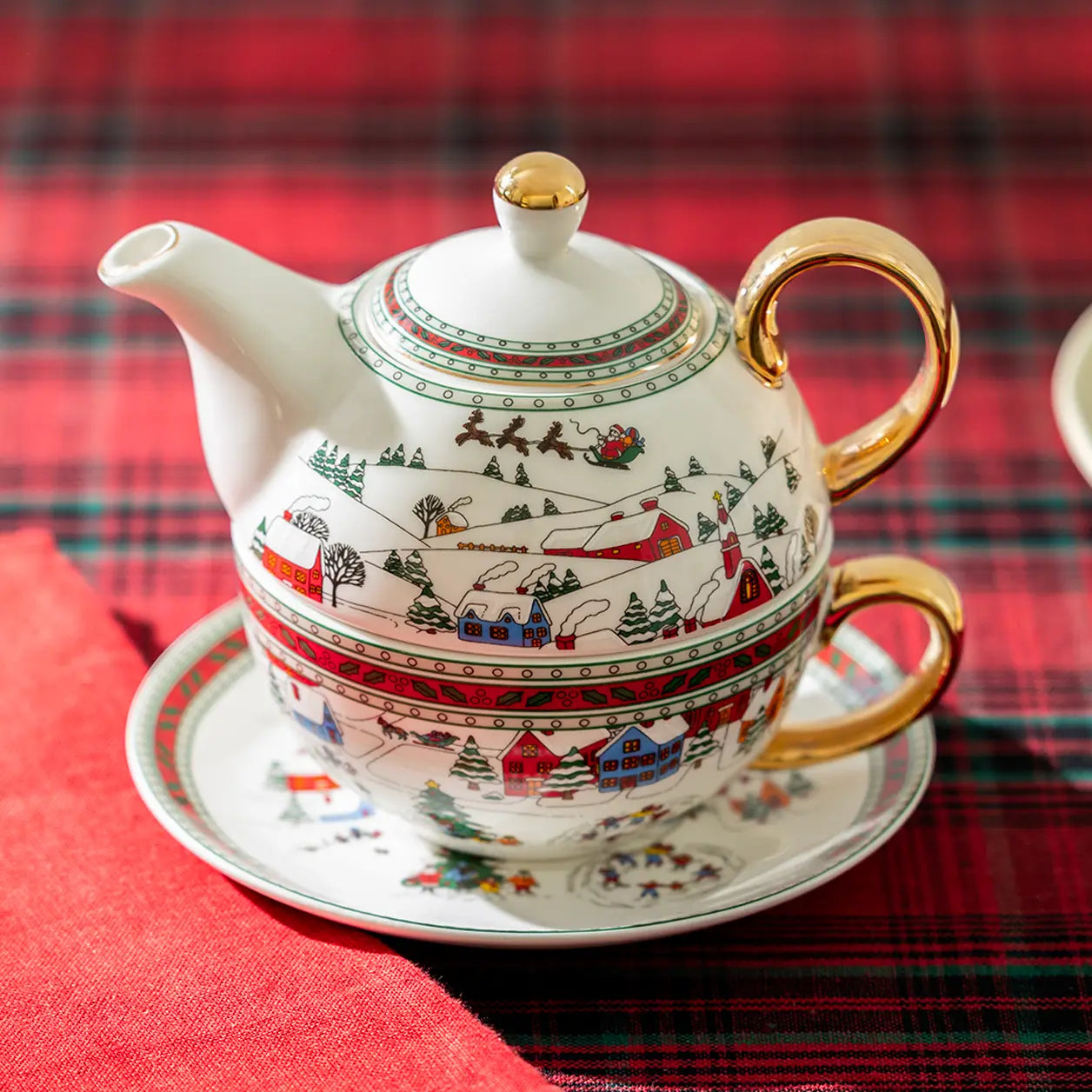 Holiday Winter Wonderland Tea For One Set (with Box)