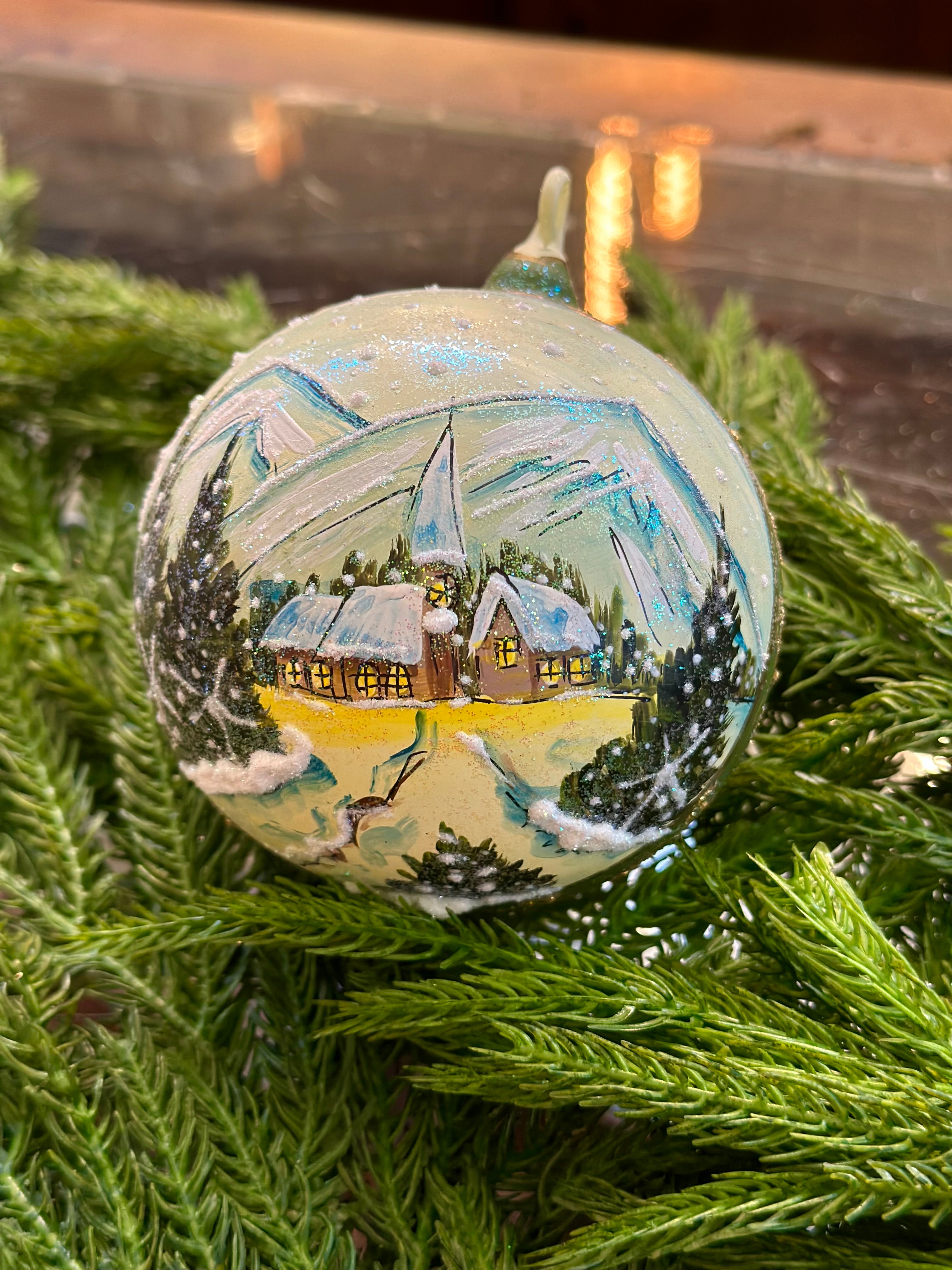 Hand-Painted Village Ornament (MULTIPLE OPTIONS)