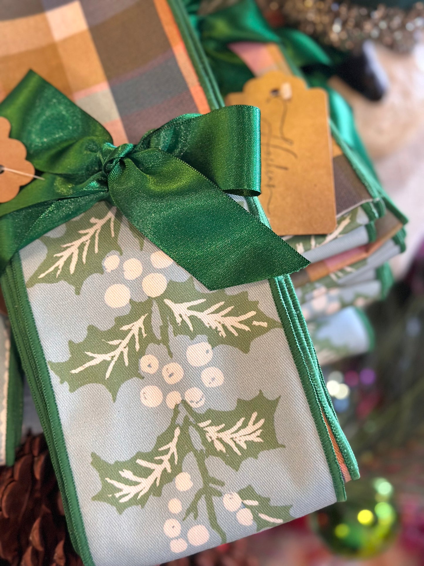 Blues & Holly Plaid Ribbon