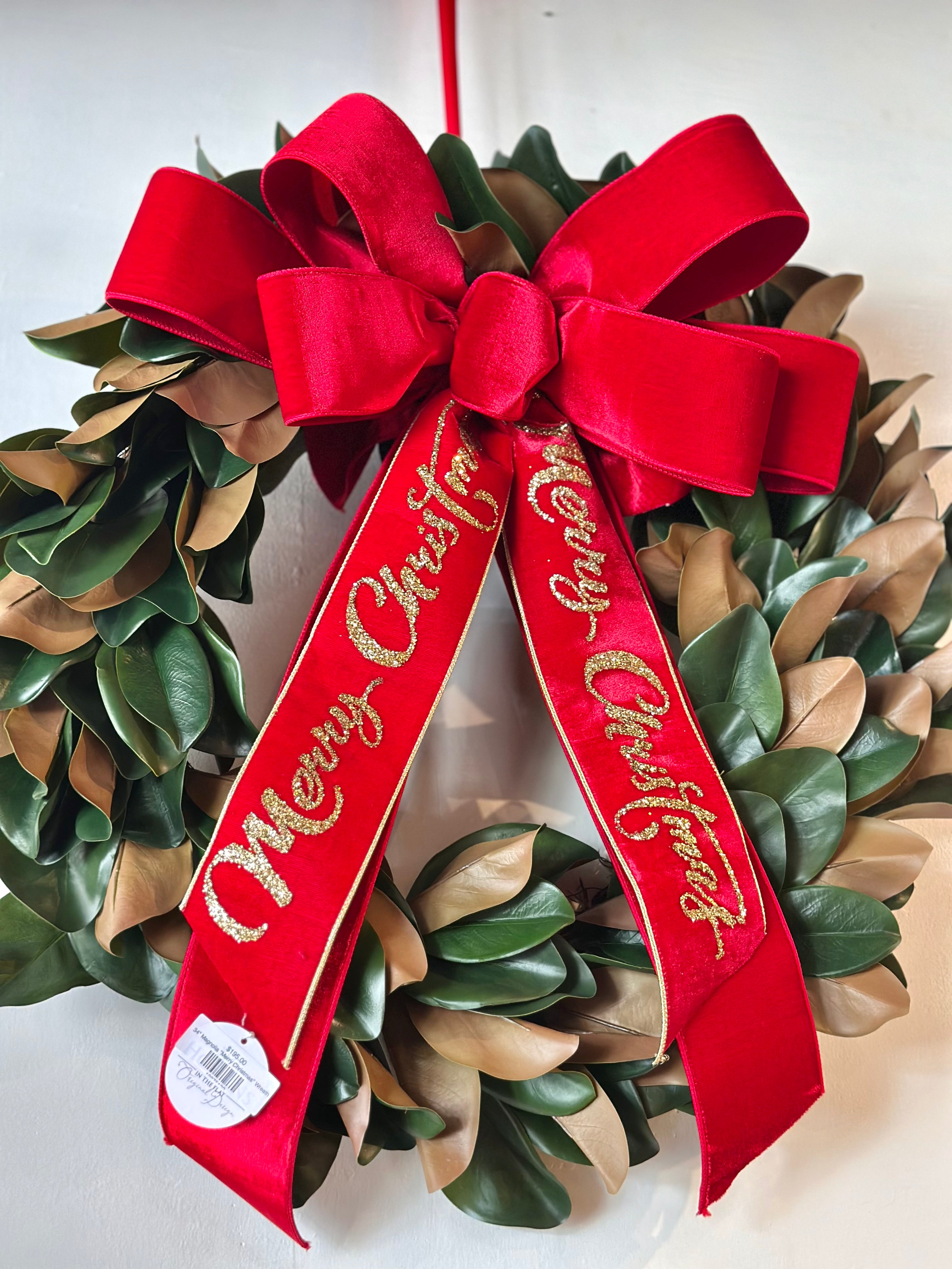 Magnolia "Merry Christmas" Wreath