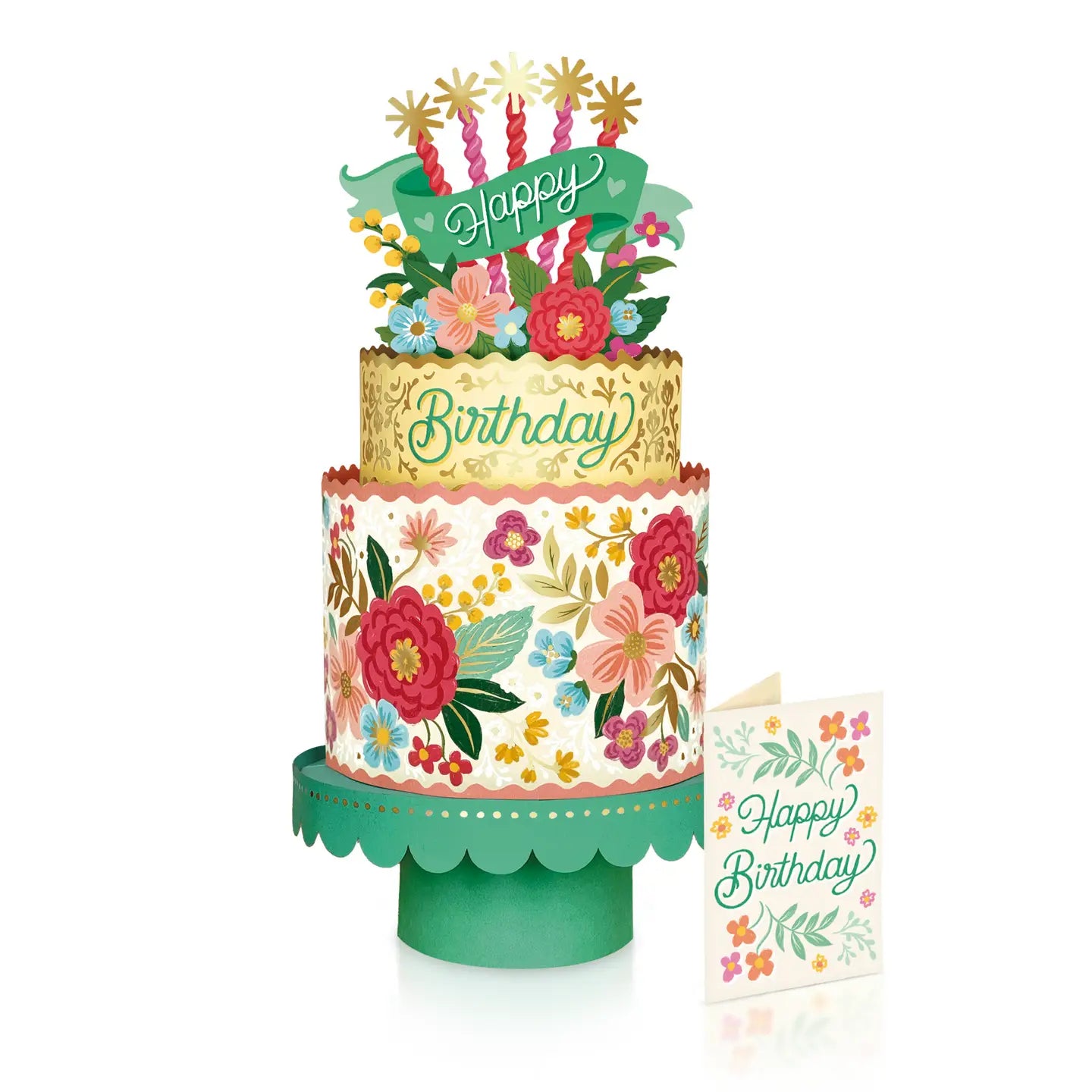 FreshCut Paper Blooming Birthday Cake
