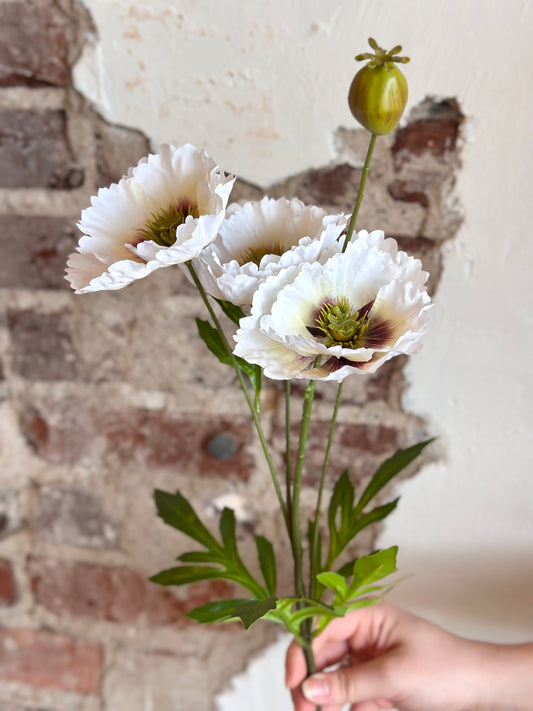 27" Poppy Spray