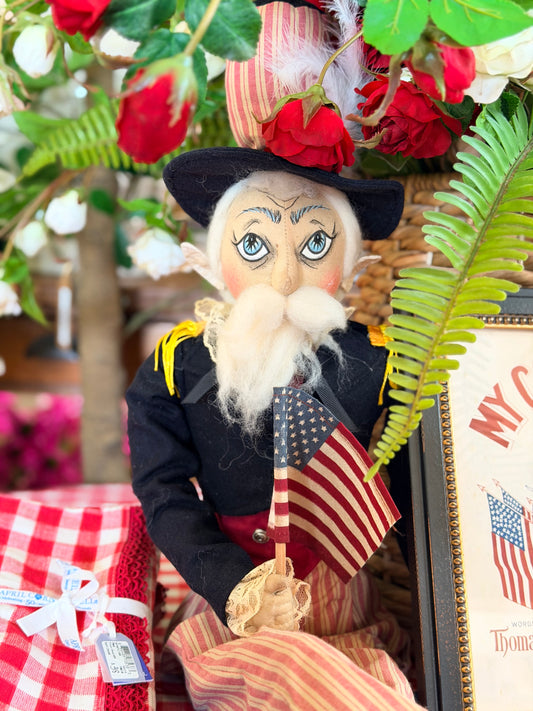 Uncle Sam Gathered Traditions Art Doll