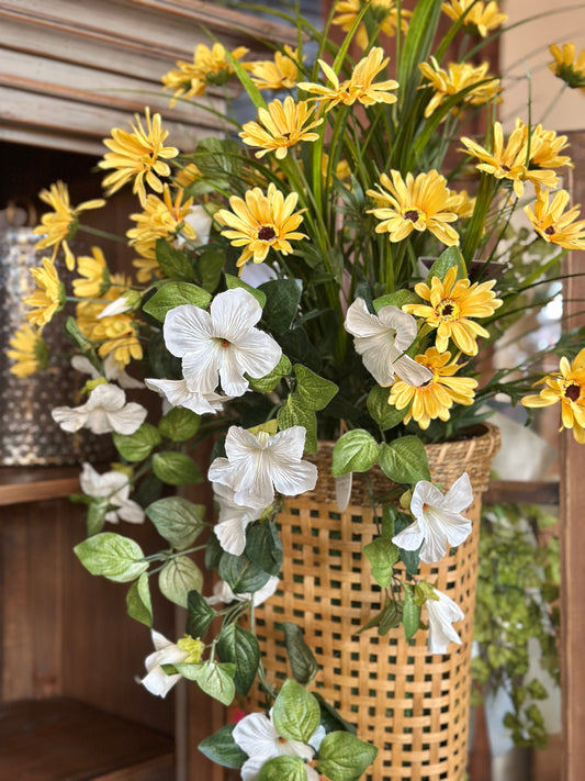 Yellow Daisy Basket