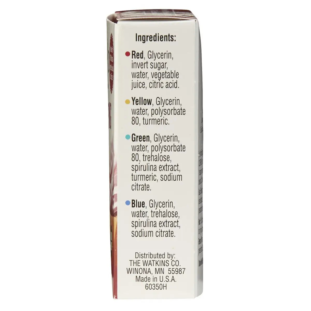 Assorted Food Coloring- Pack of 4