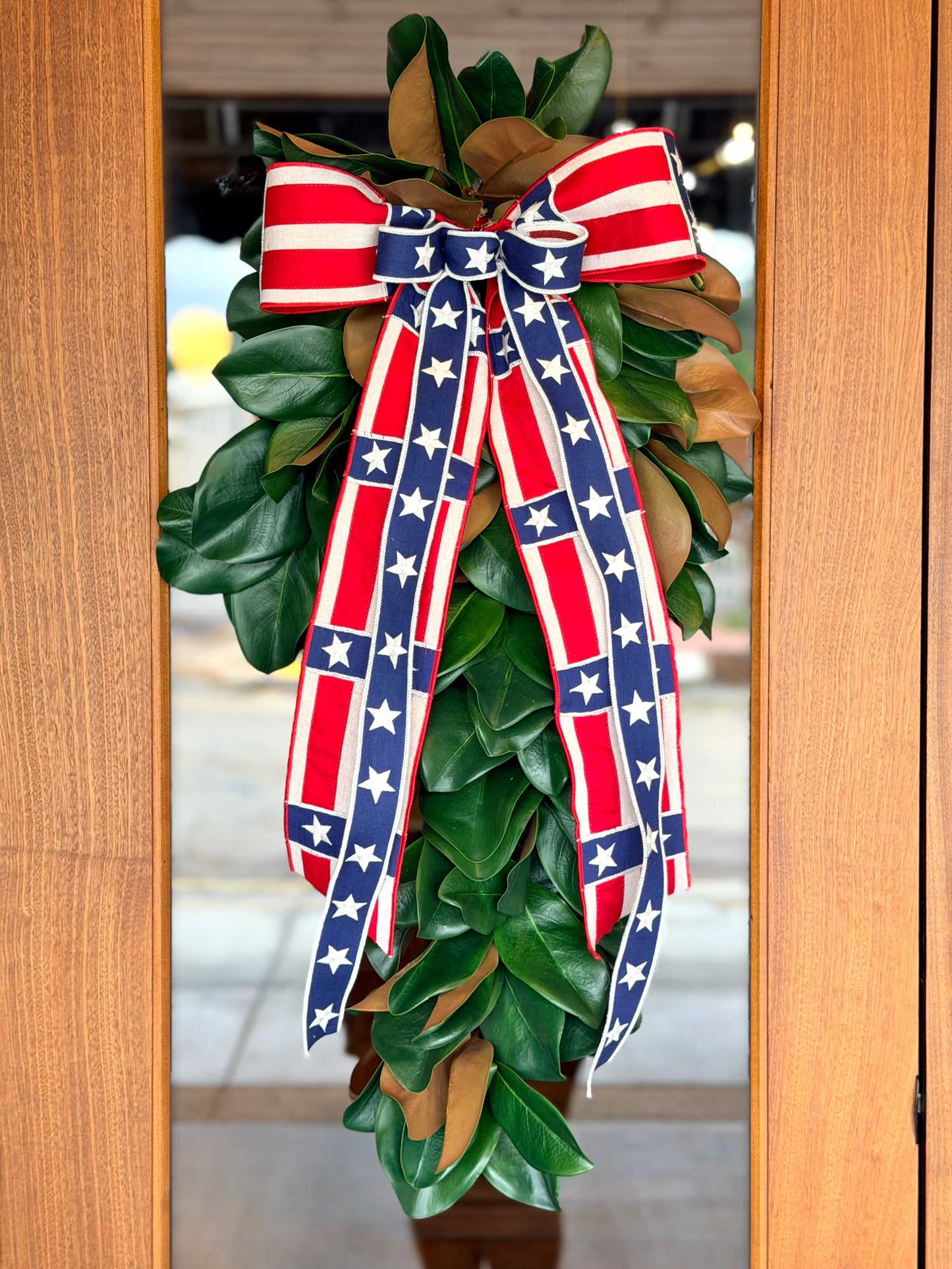 Linen Stars & Stripes Bow