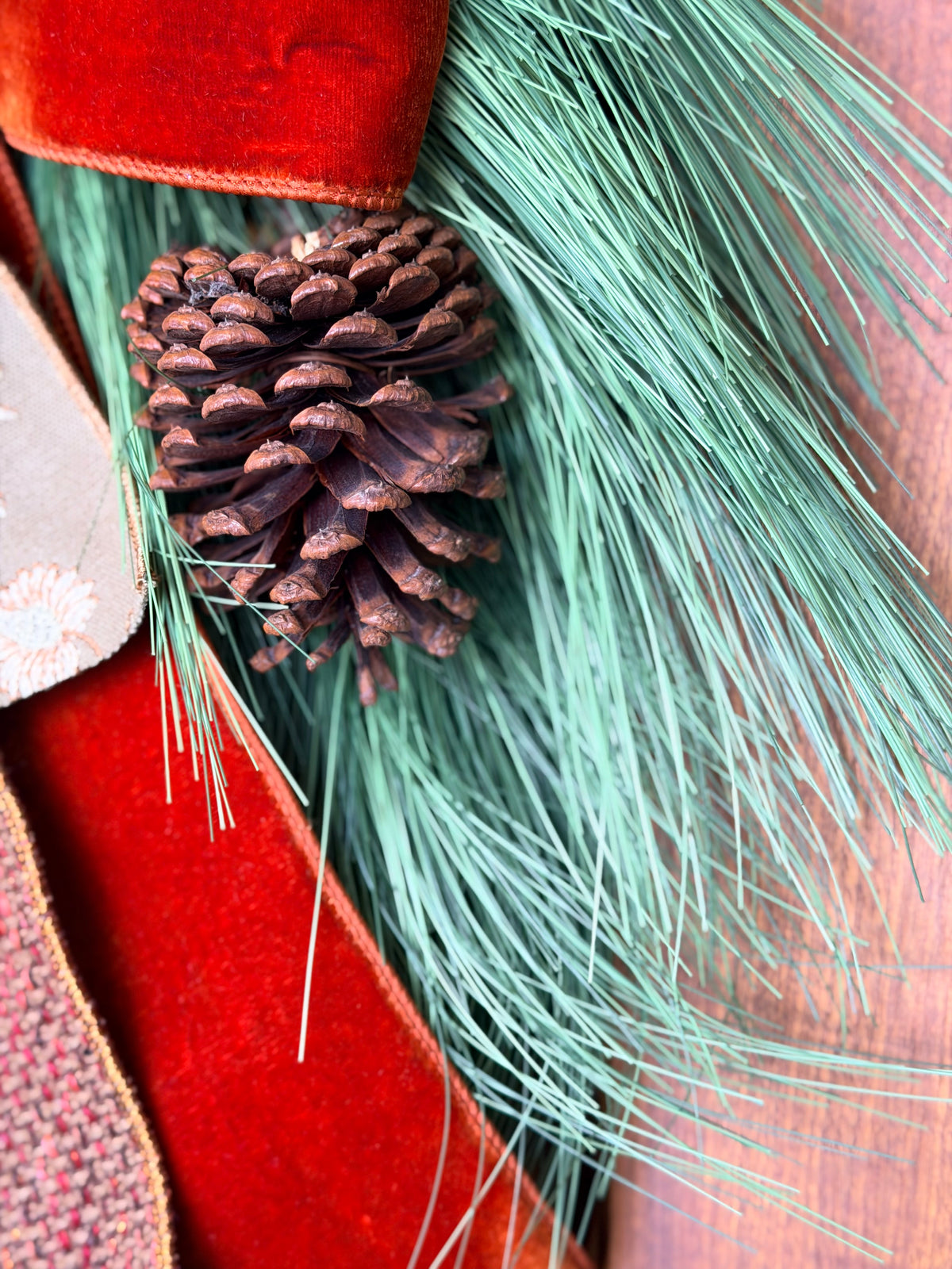 Fall Tweed & Horsetail Pine Wreath