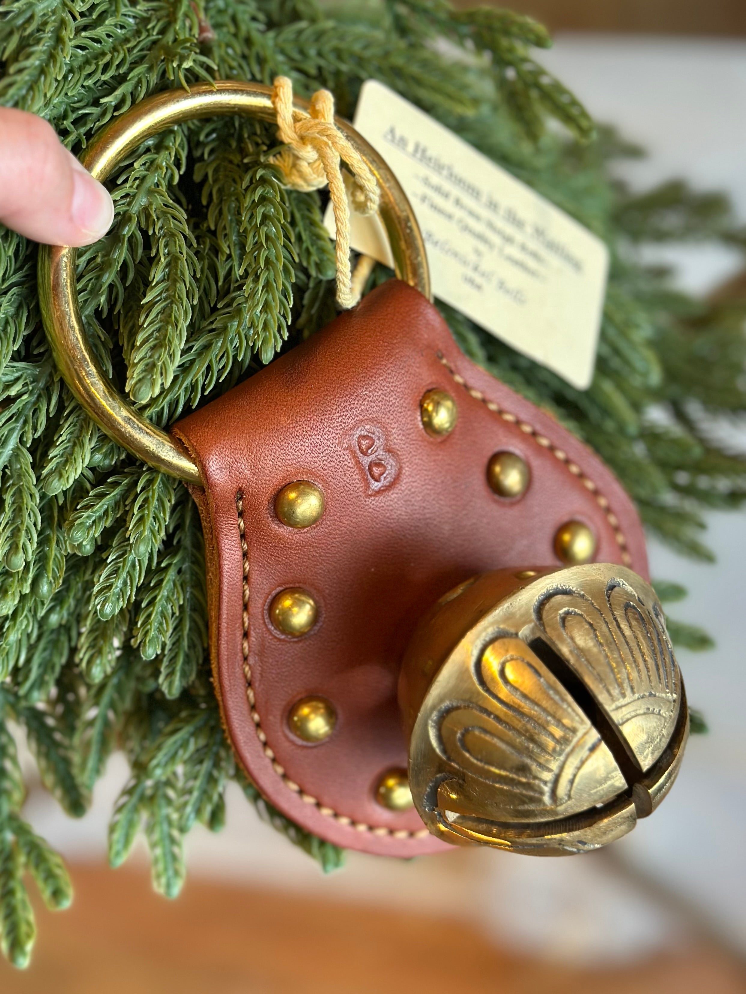 Large Single Brass Bell on Brass Ring