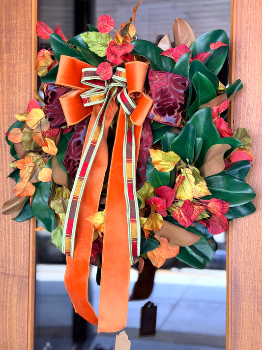 Autumn Afternoon Wreath & Bow