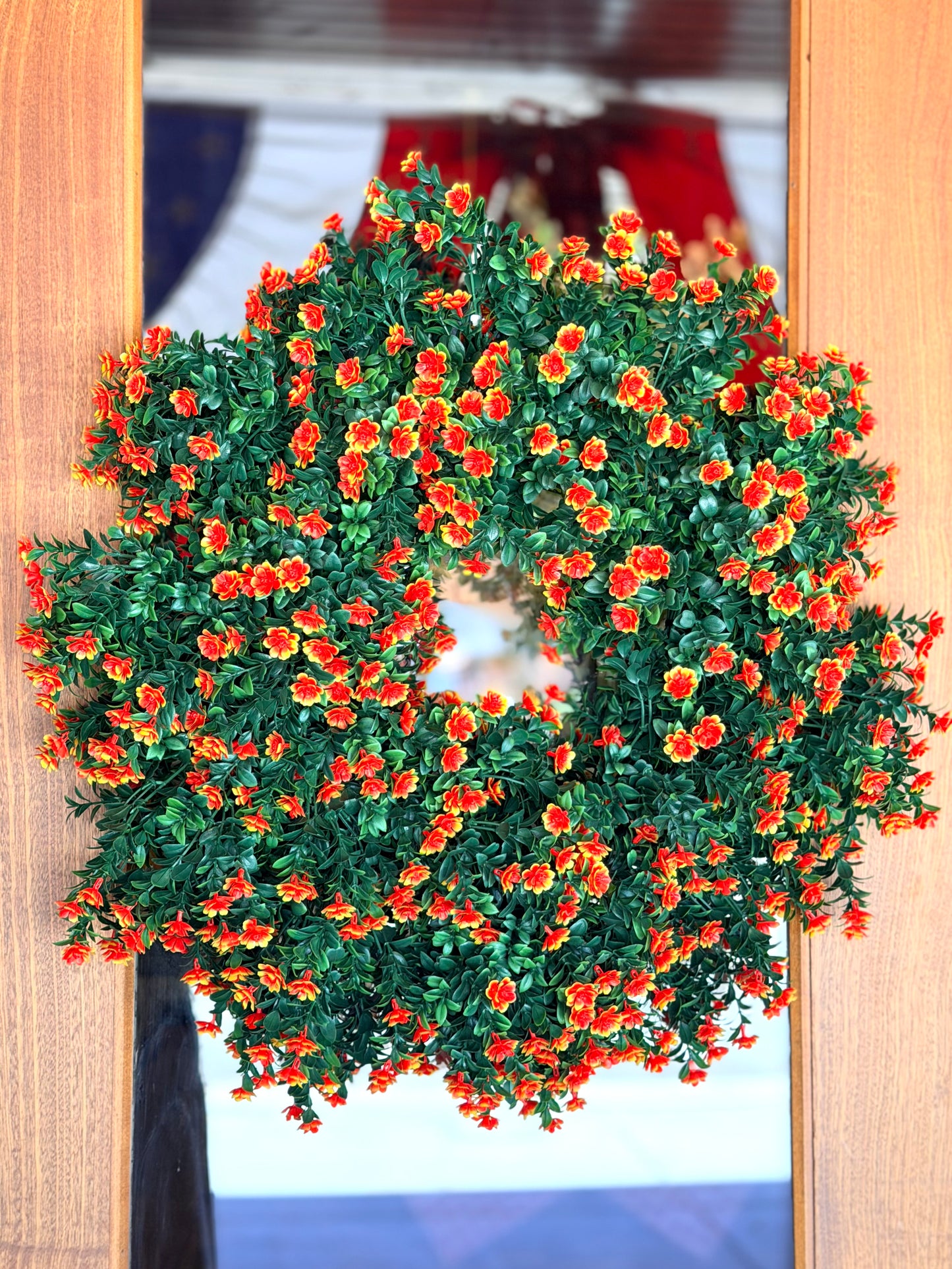 UV Wild Flower Wreath ~ Orange
