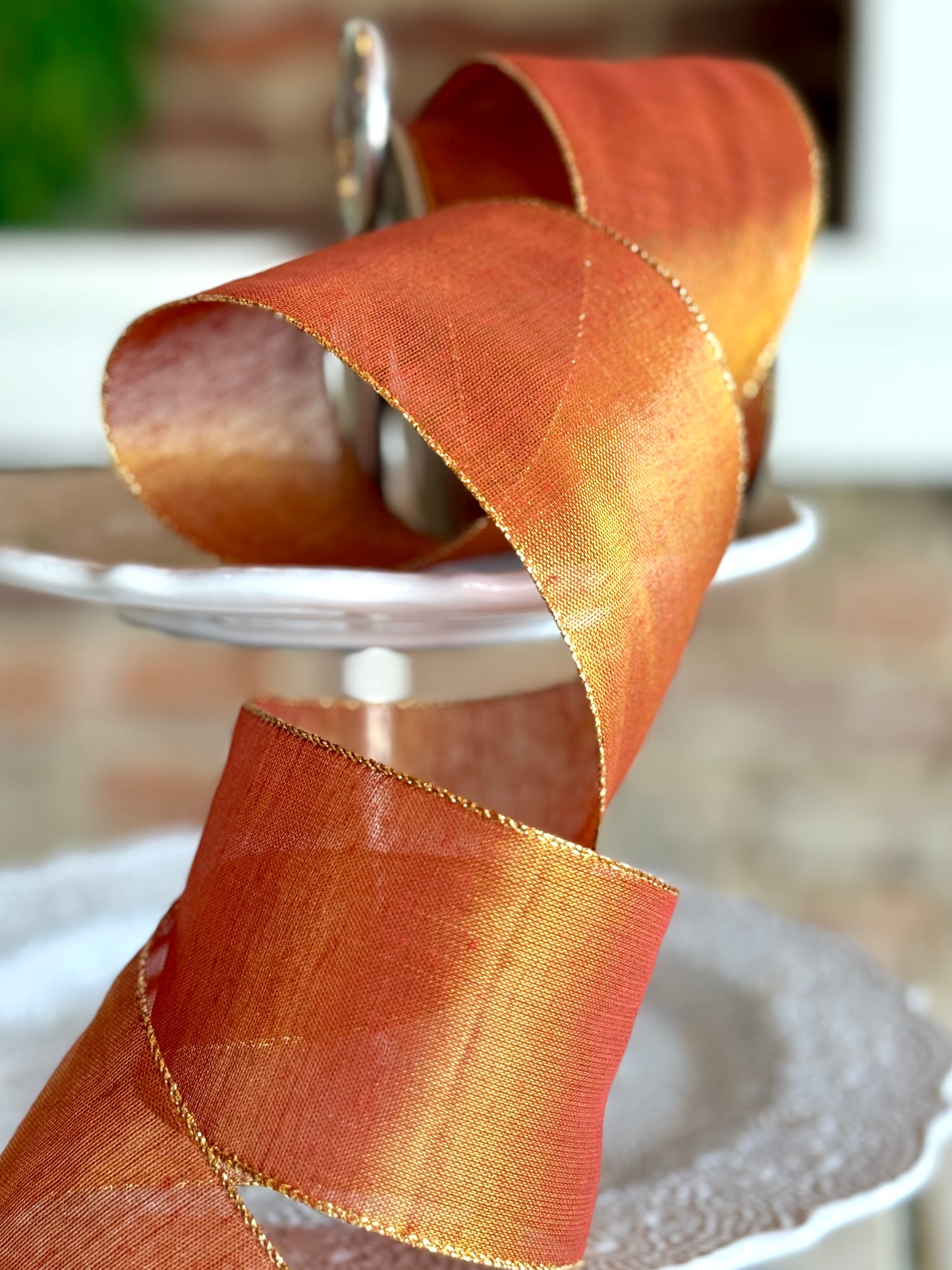 2.5" Metallic Mesh, Copper Gold, SOLD BY THE YARD