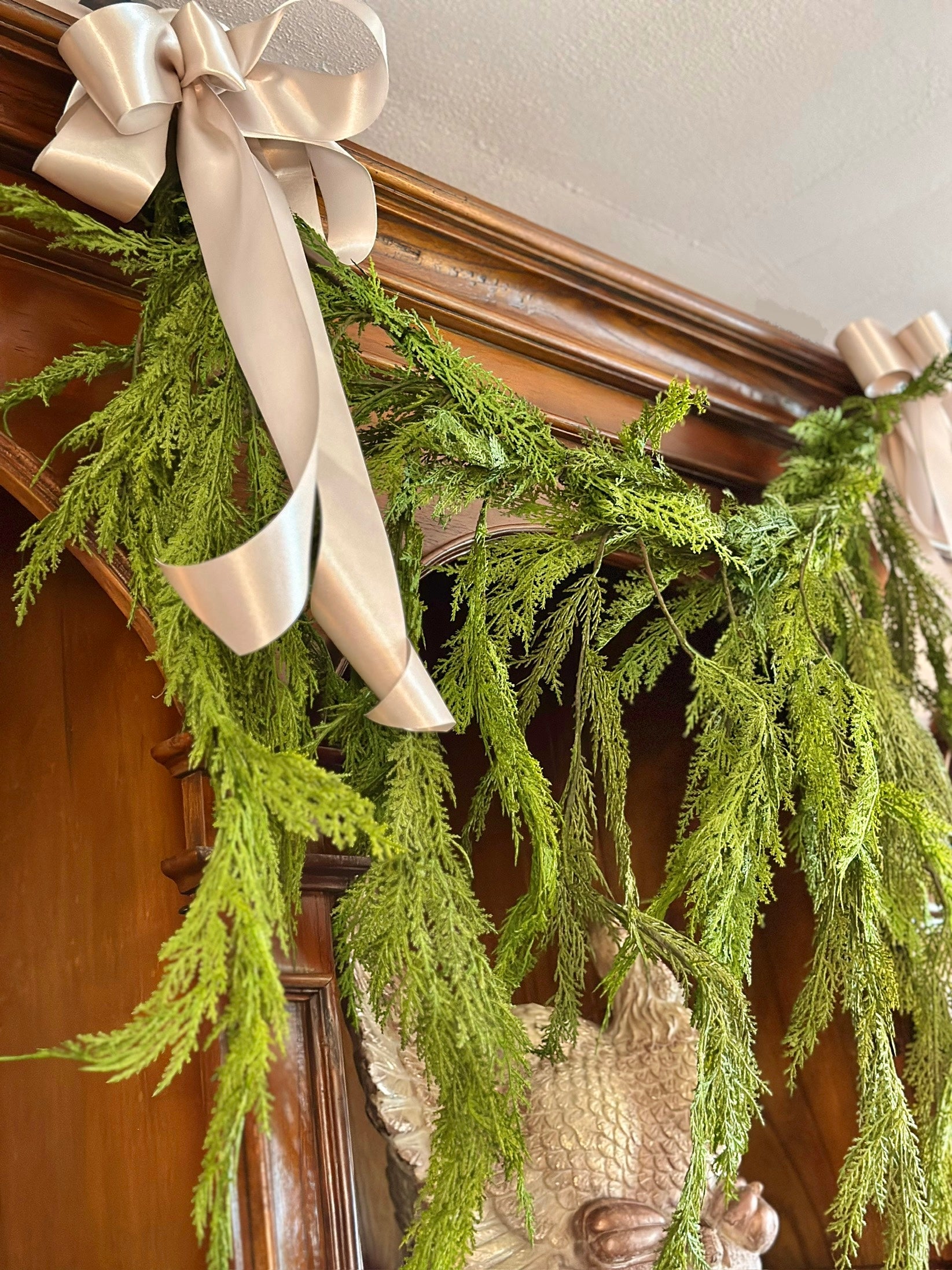 *ONLINE EXCLUSIVE!* 40” NATURAL TOUCH CEDAR DRIPPING GARLAND