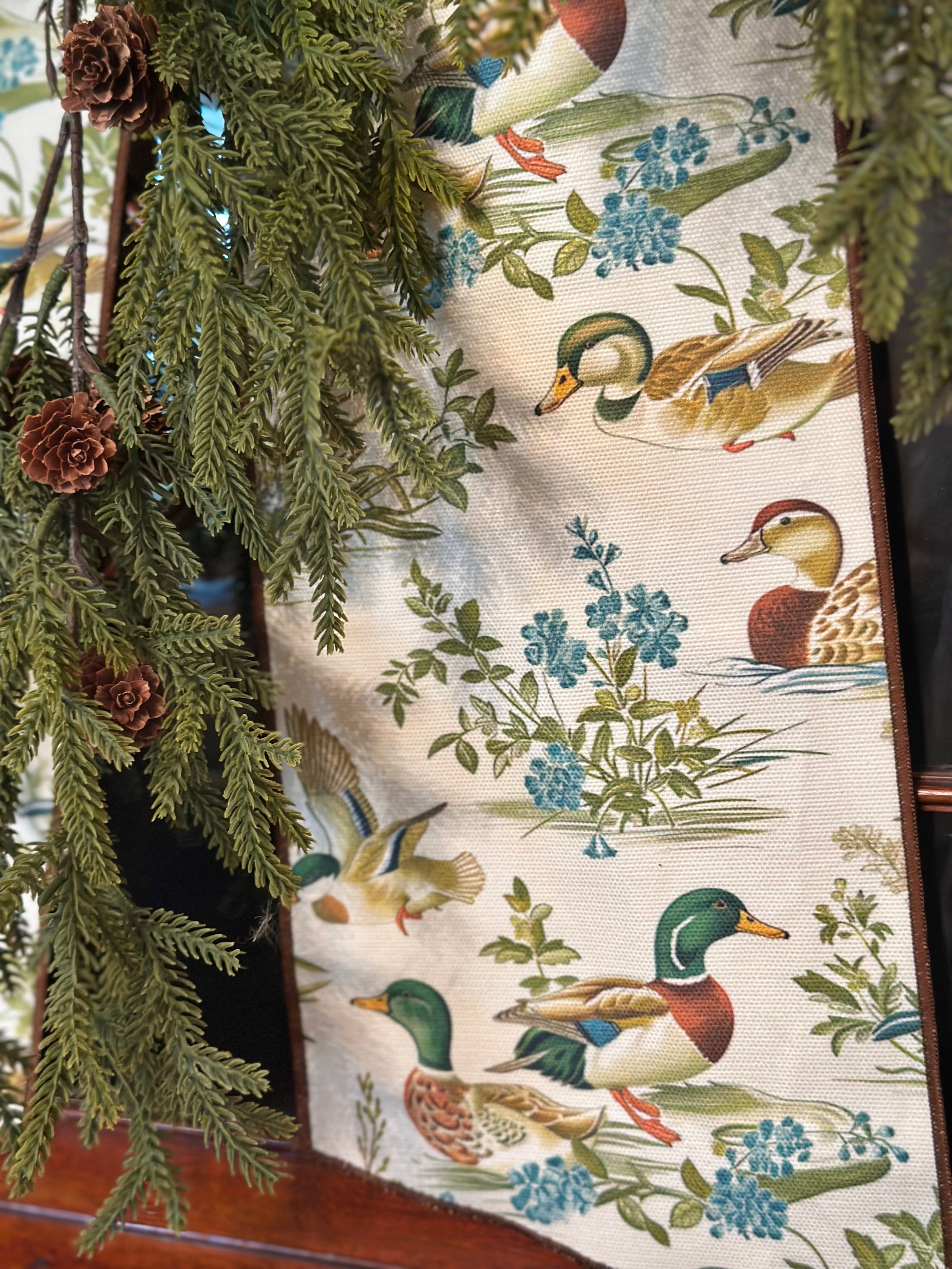 Mallard Green & Gold Spruce Swag