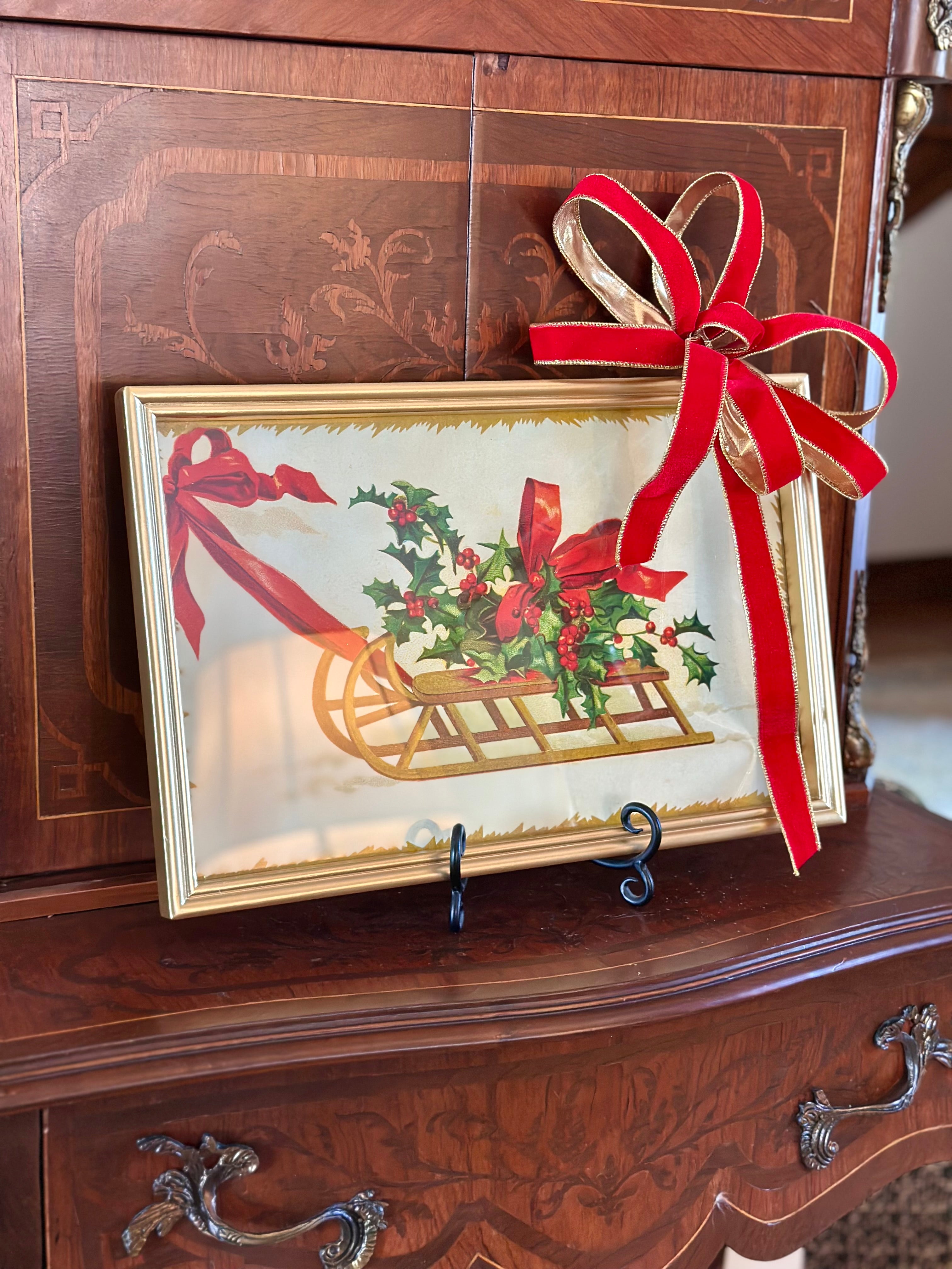 VINTAGE CHRISTMAS FRAMED WALL ART (3 DESIGNS)