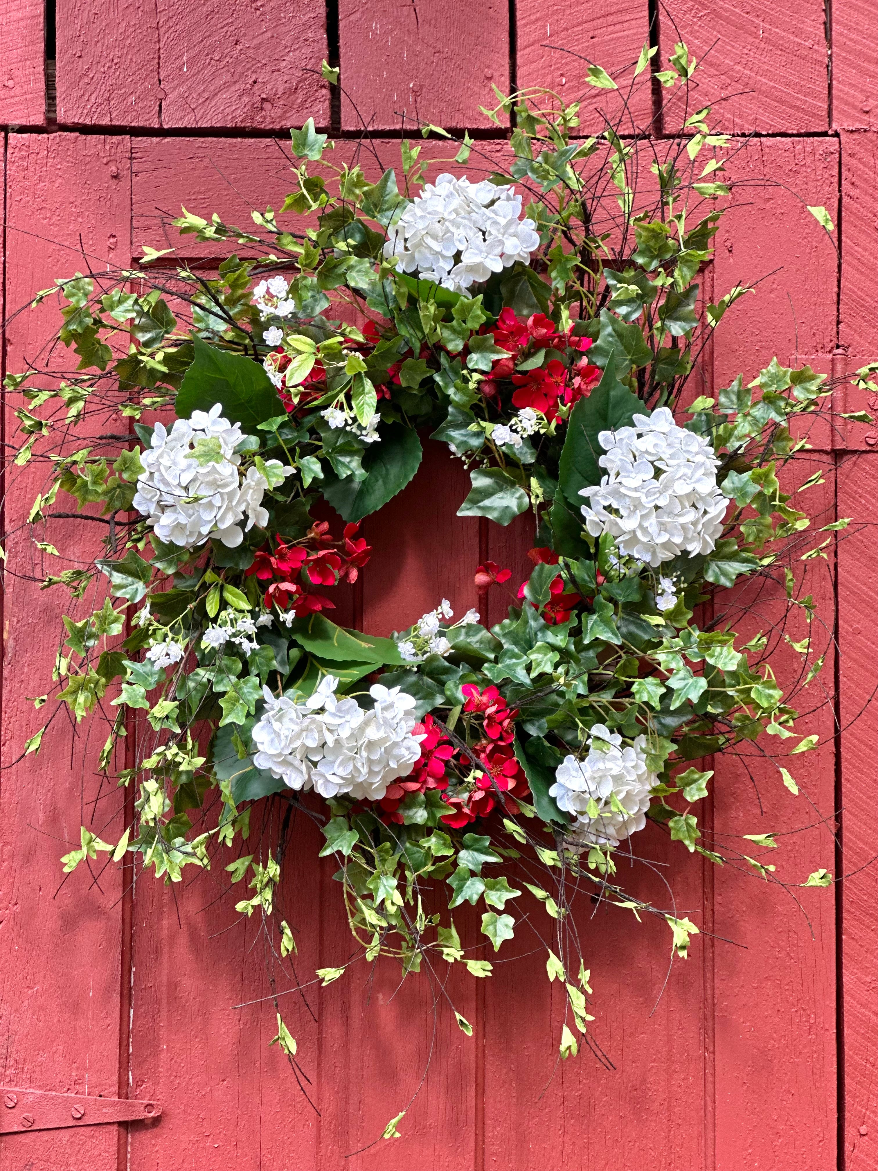 White & Red Wreath