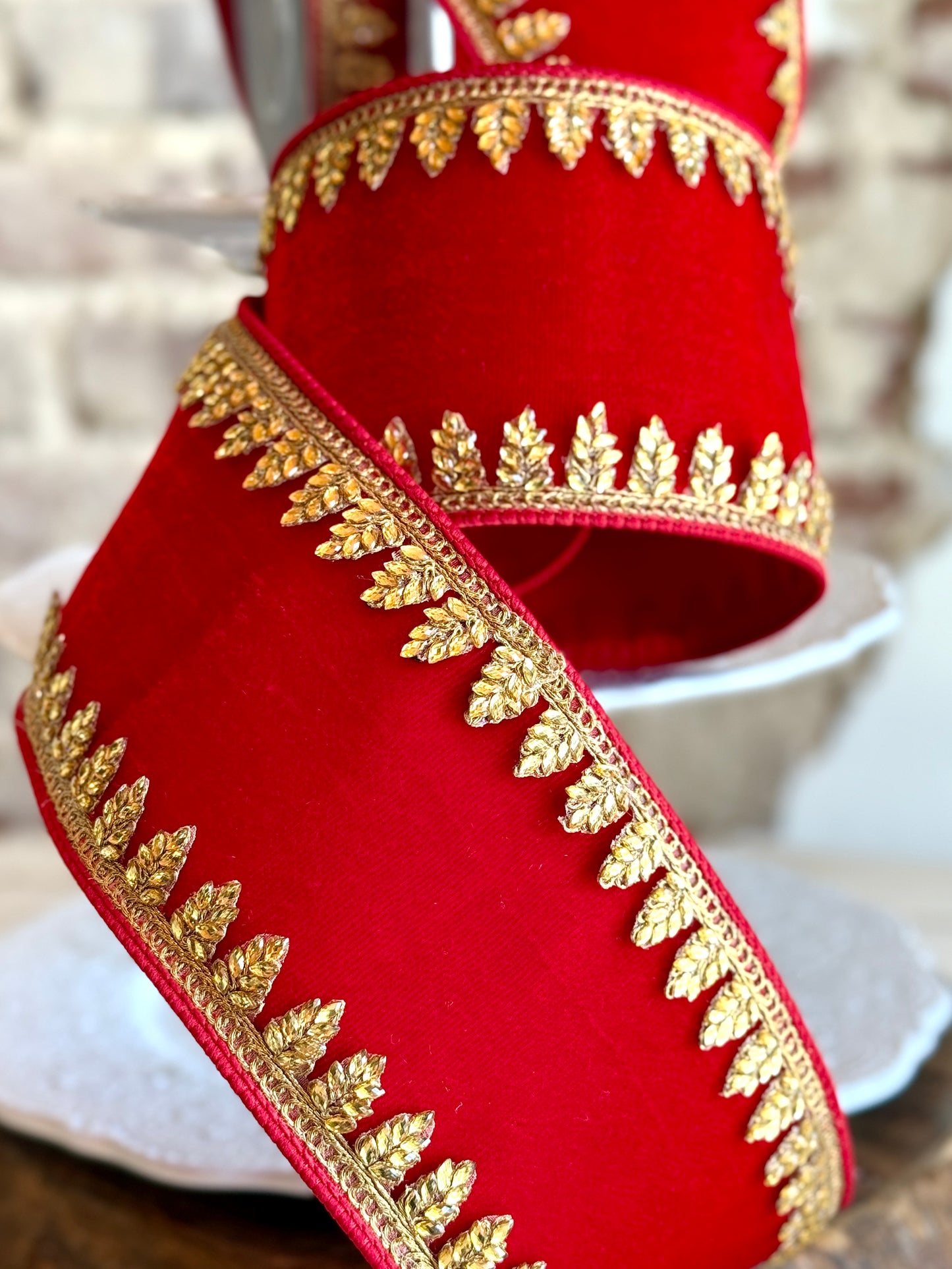 4” Red Pinyon Jewel Ribbon