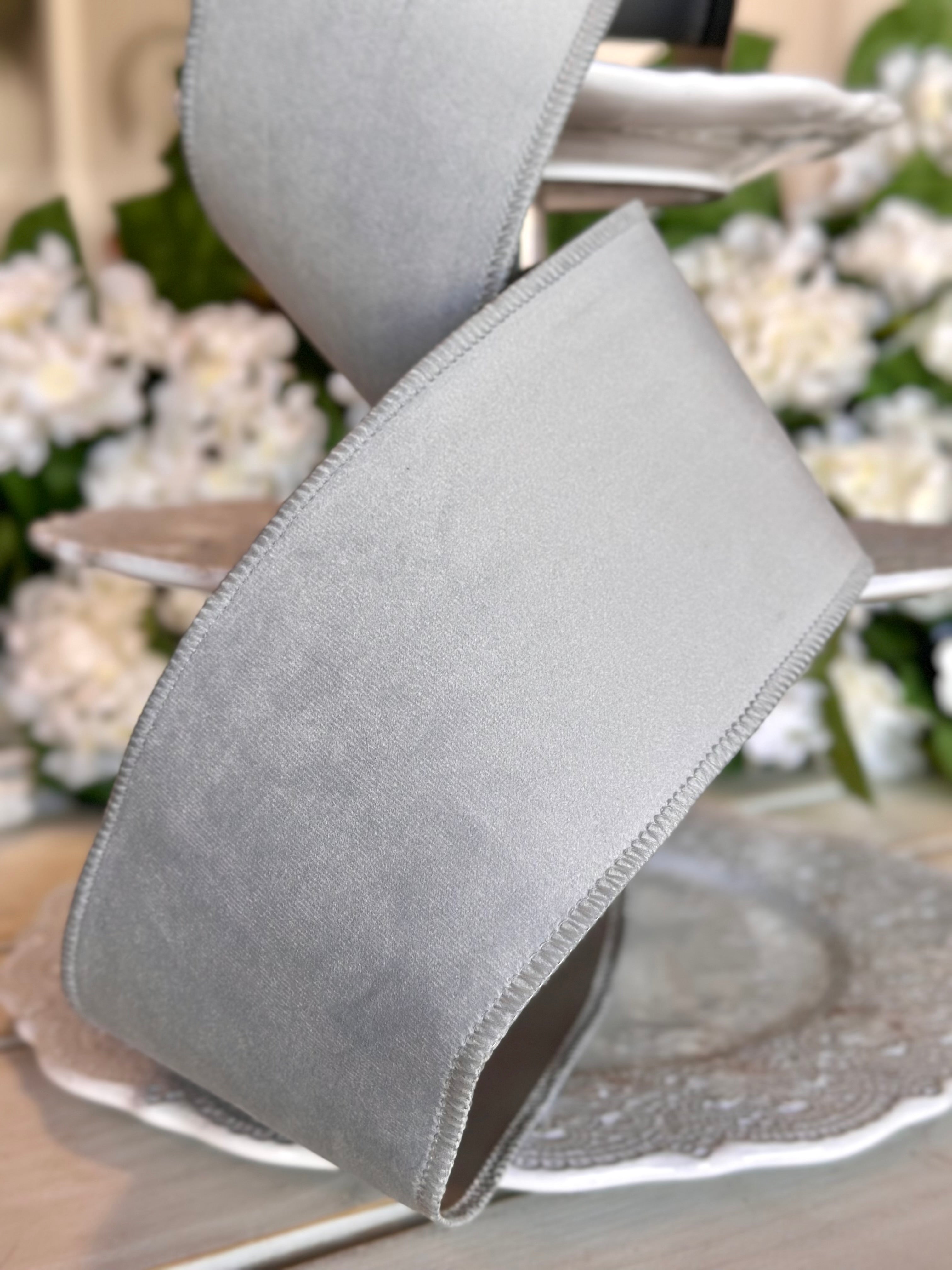 4" Velvet Taffeta Back, eucalyptus